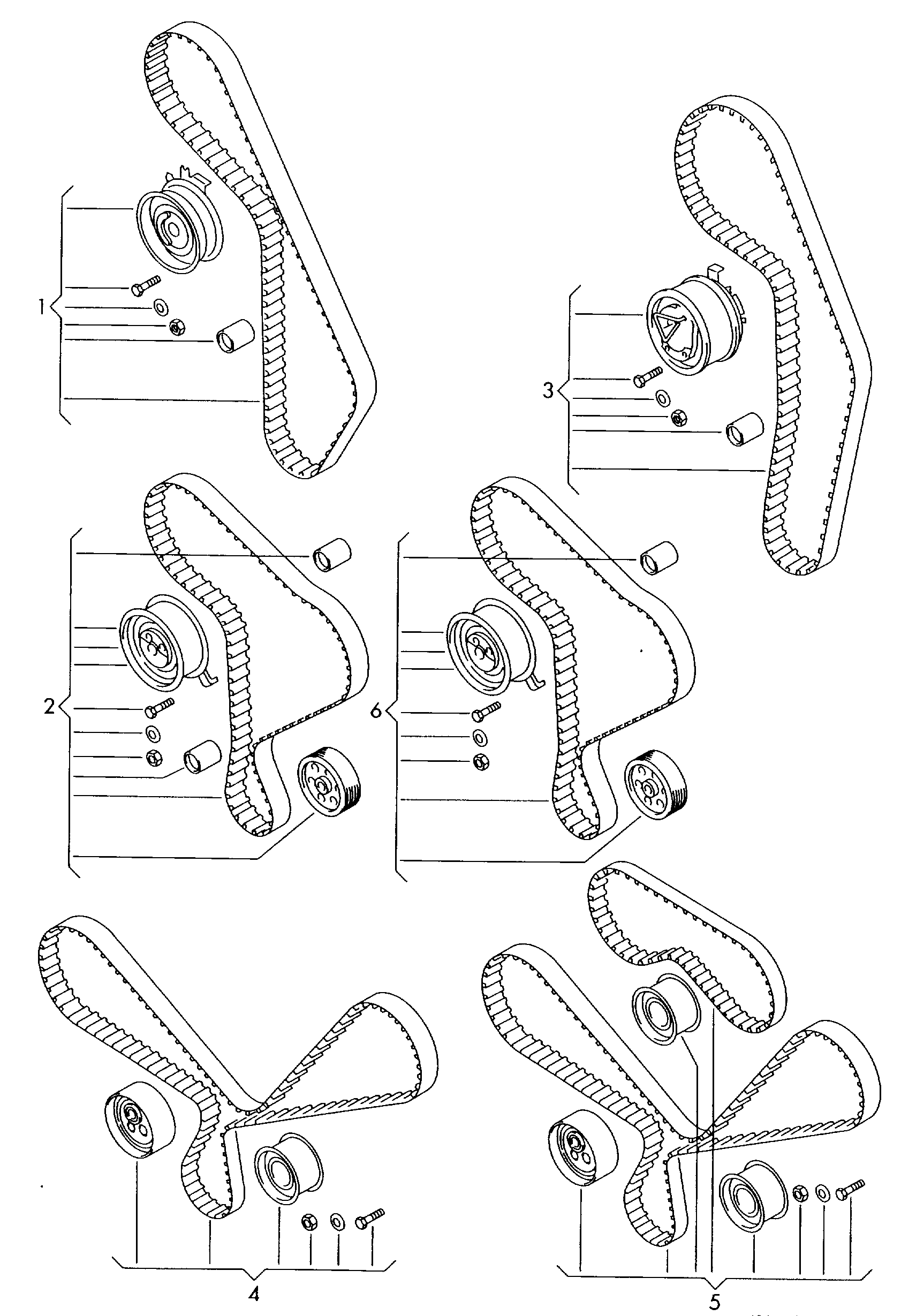 Seat 06B 198 119 C - Σετ οδοντωτού ιμάντα www.parts5.com