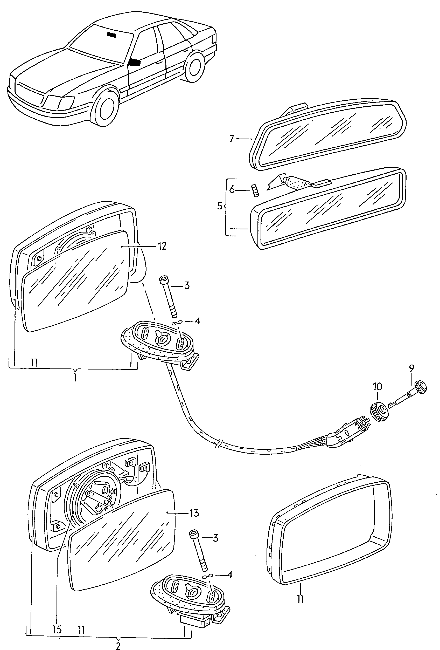 VAG 893857535D - Εξωτερικός καθρέπτης www.parts5.com