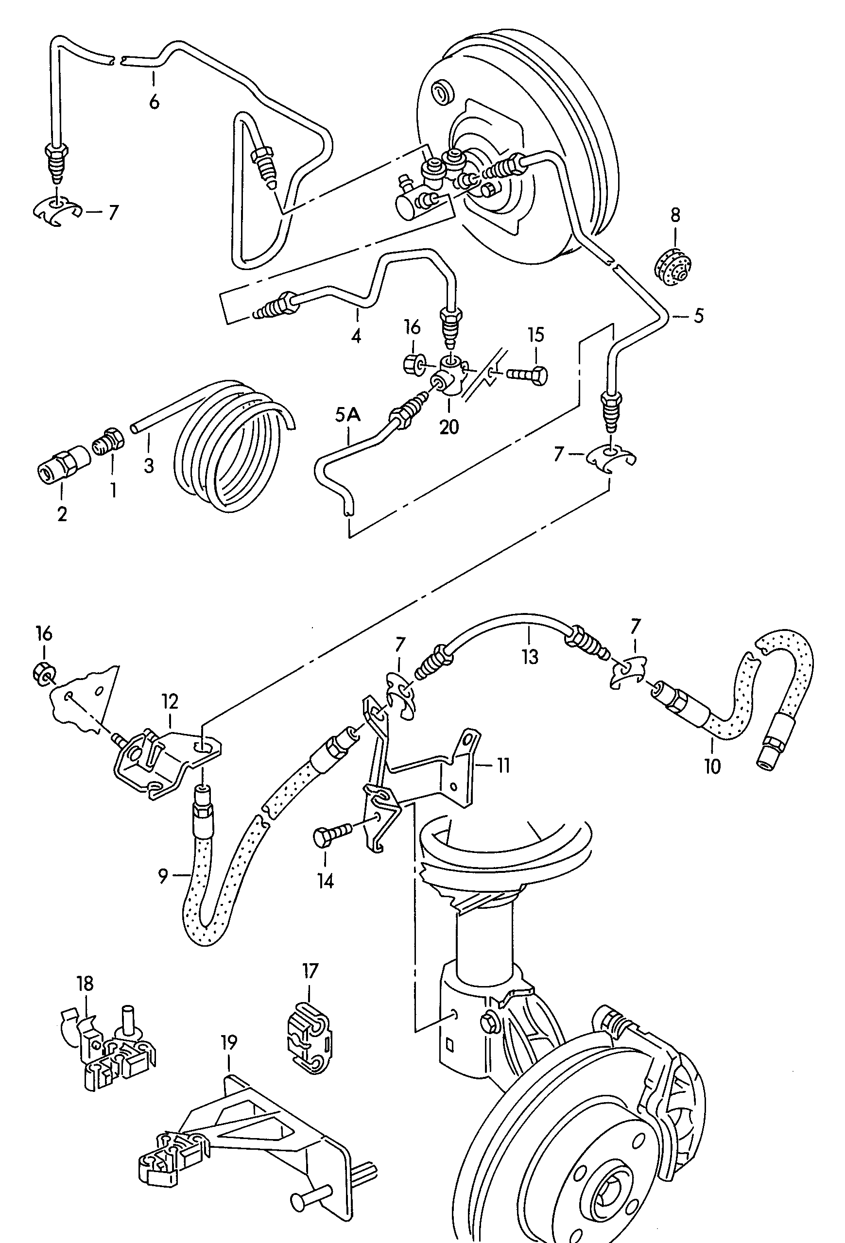 VAG 893 611 707 - Furtun frana www.parts5.com