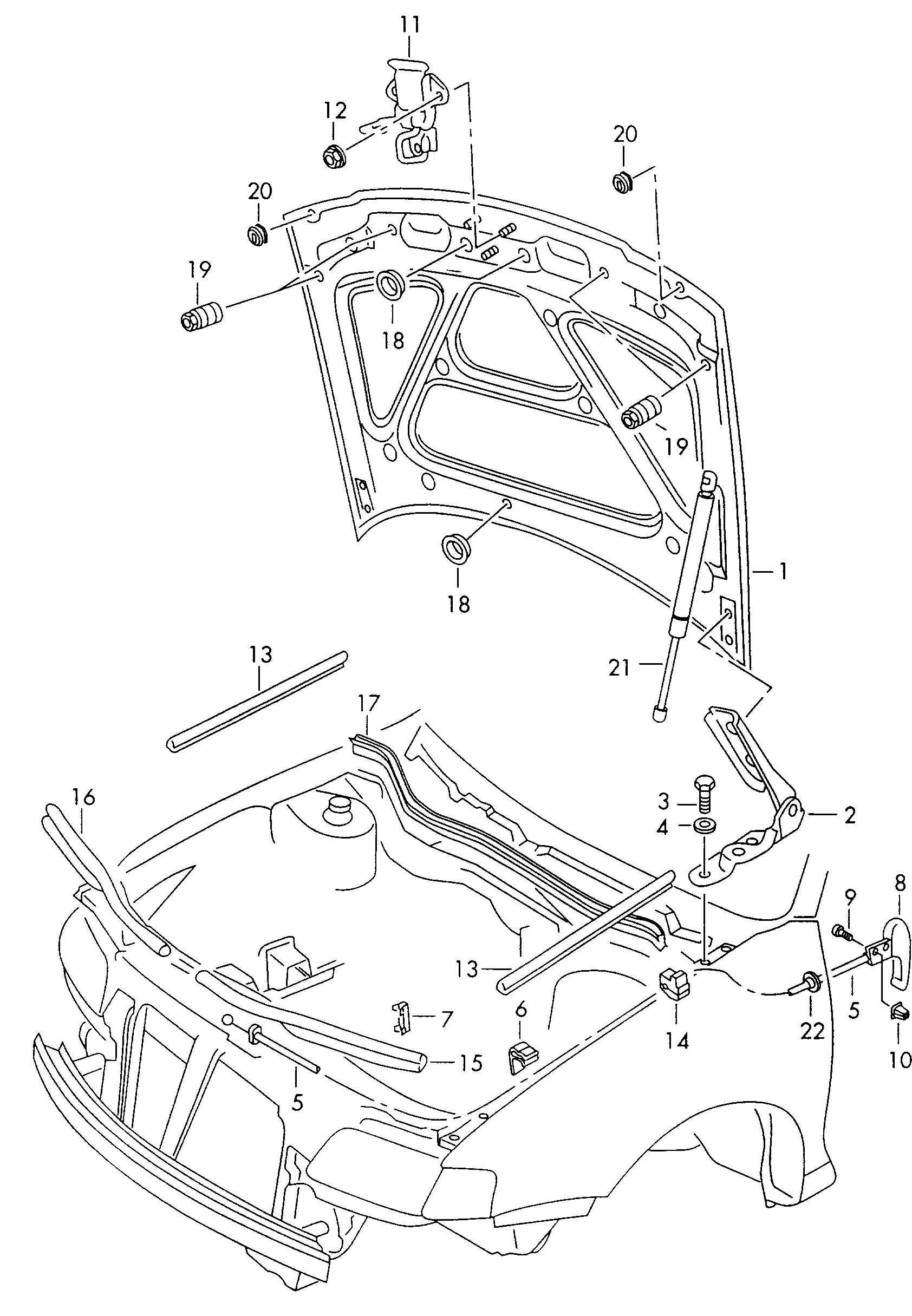 Skoda 8L0823359 - Gas Spring, bonnet parts5.com