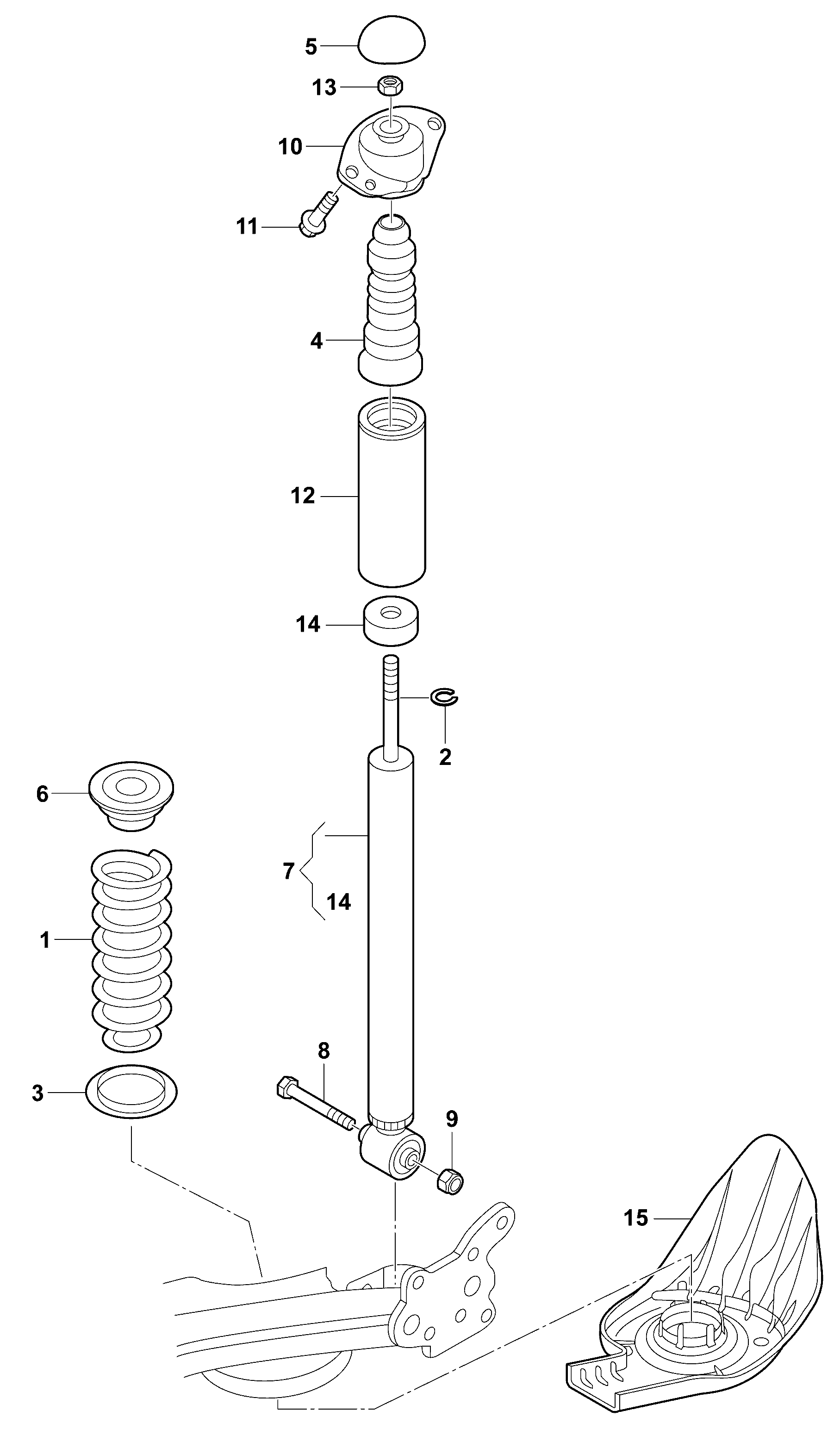 AUDI 1J0 513 025 BL - Iskunvaimennin www.parts5.com