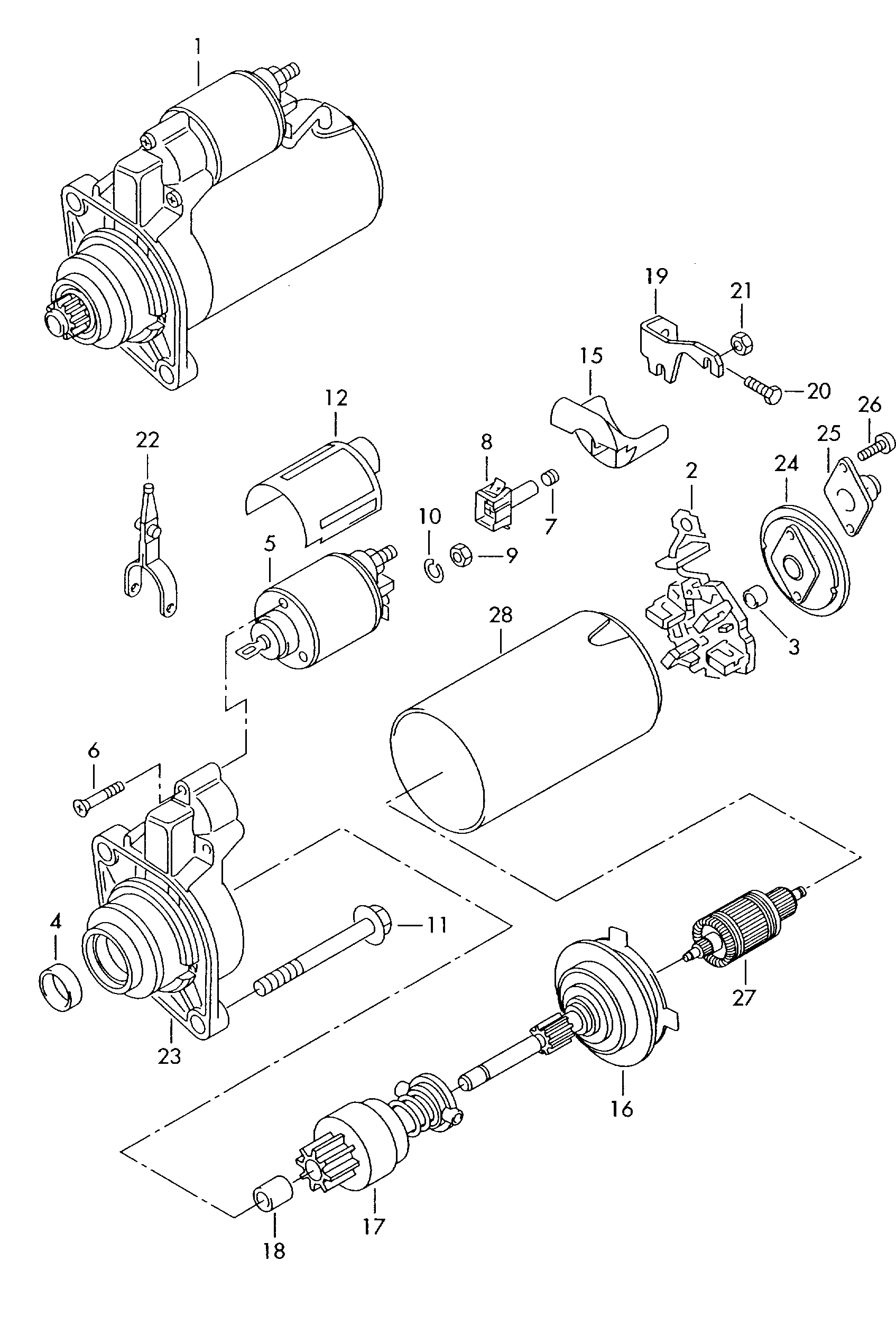 VW 02M 911 023 F - Motor de arranque www.parts5.com