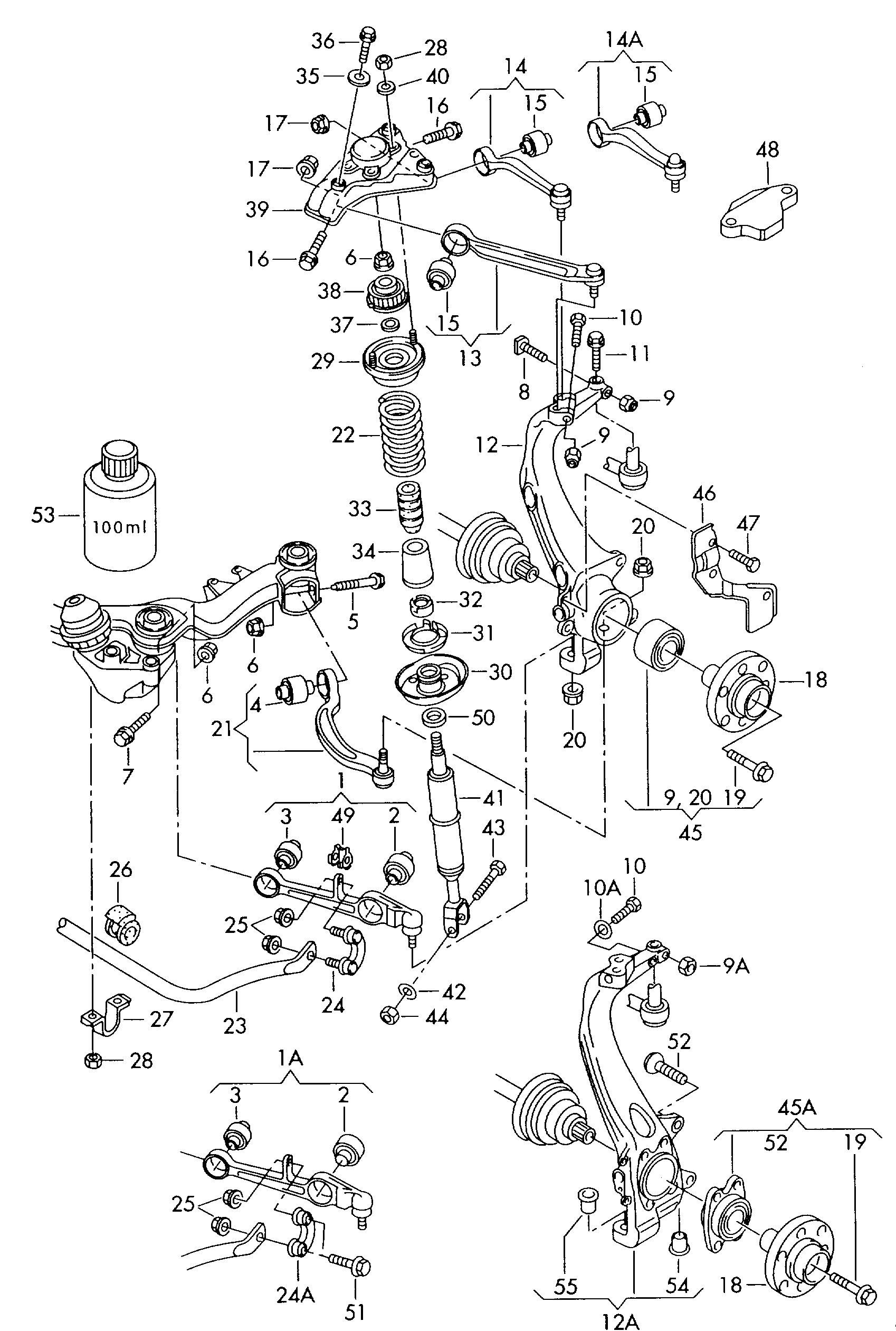 AUDI 8D0 413 031 BM - Amortyzator www.parts5.com