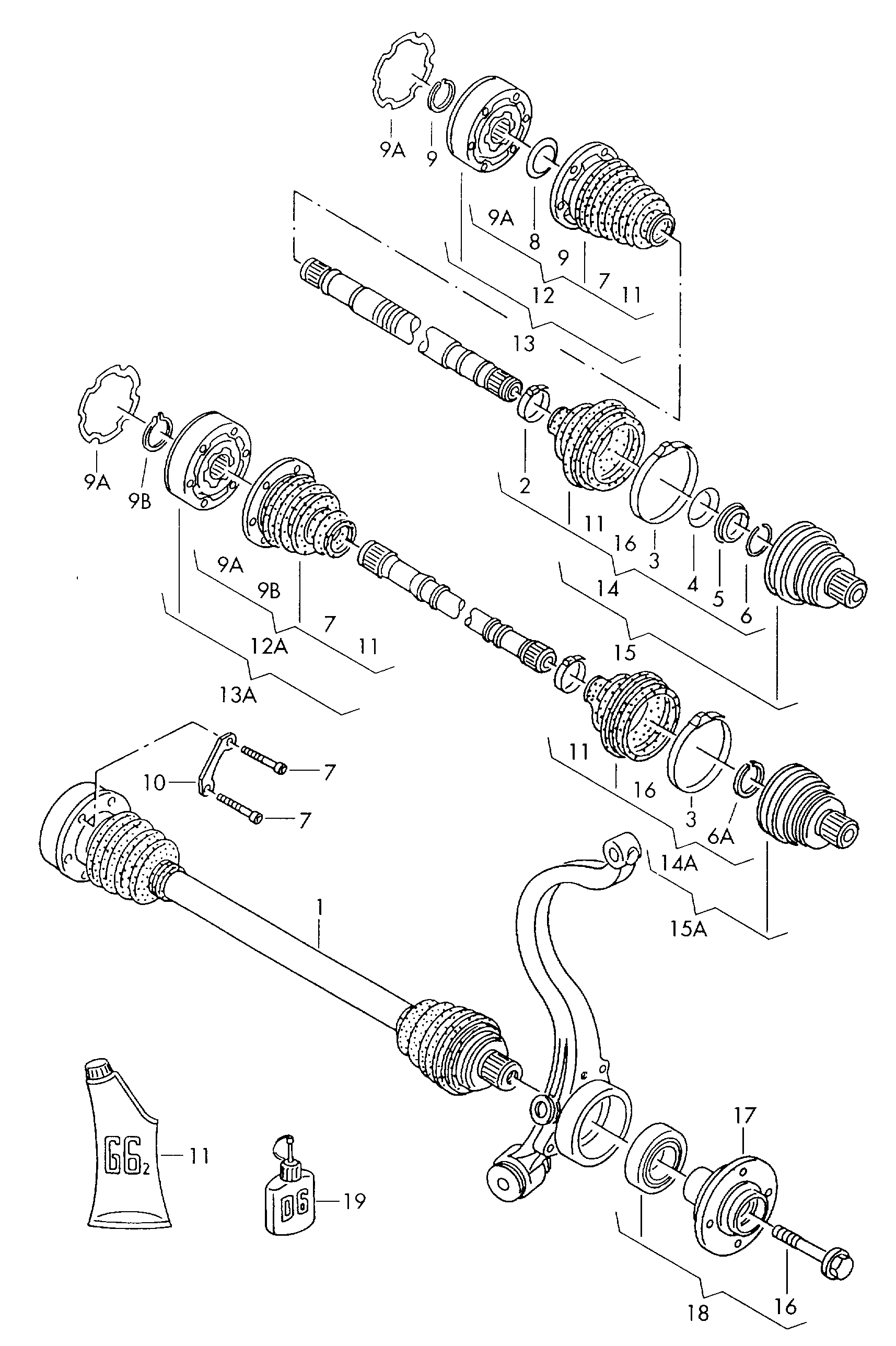 AUDI 8D0598625A - Wheel hub, bearing Kit www.parts5.com