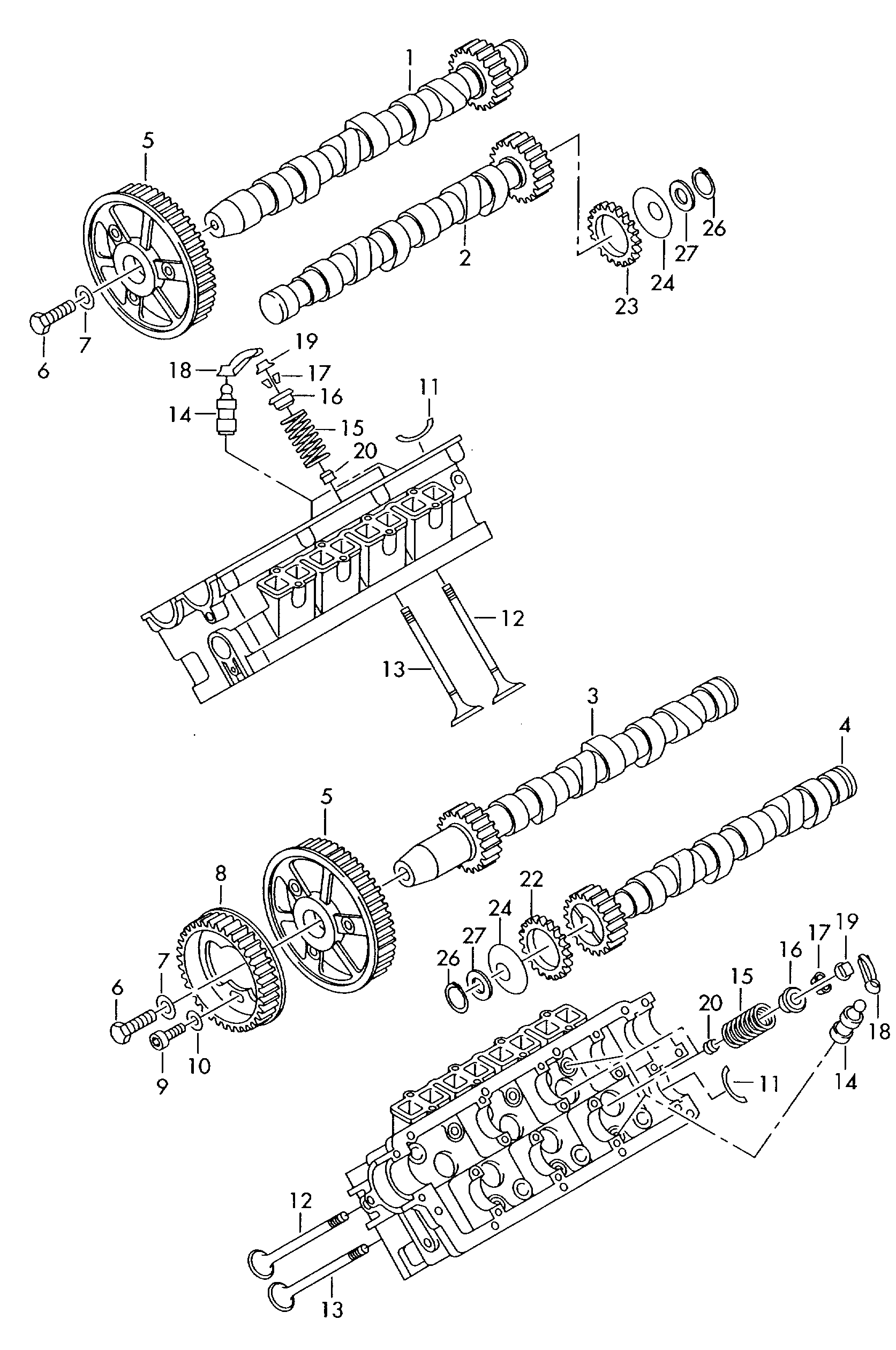 VAG 059 109 521 G - Popychacze zaworowe www.parts5.com