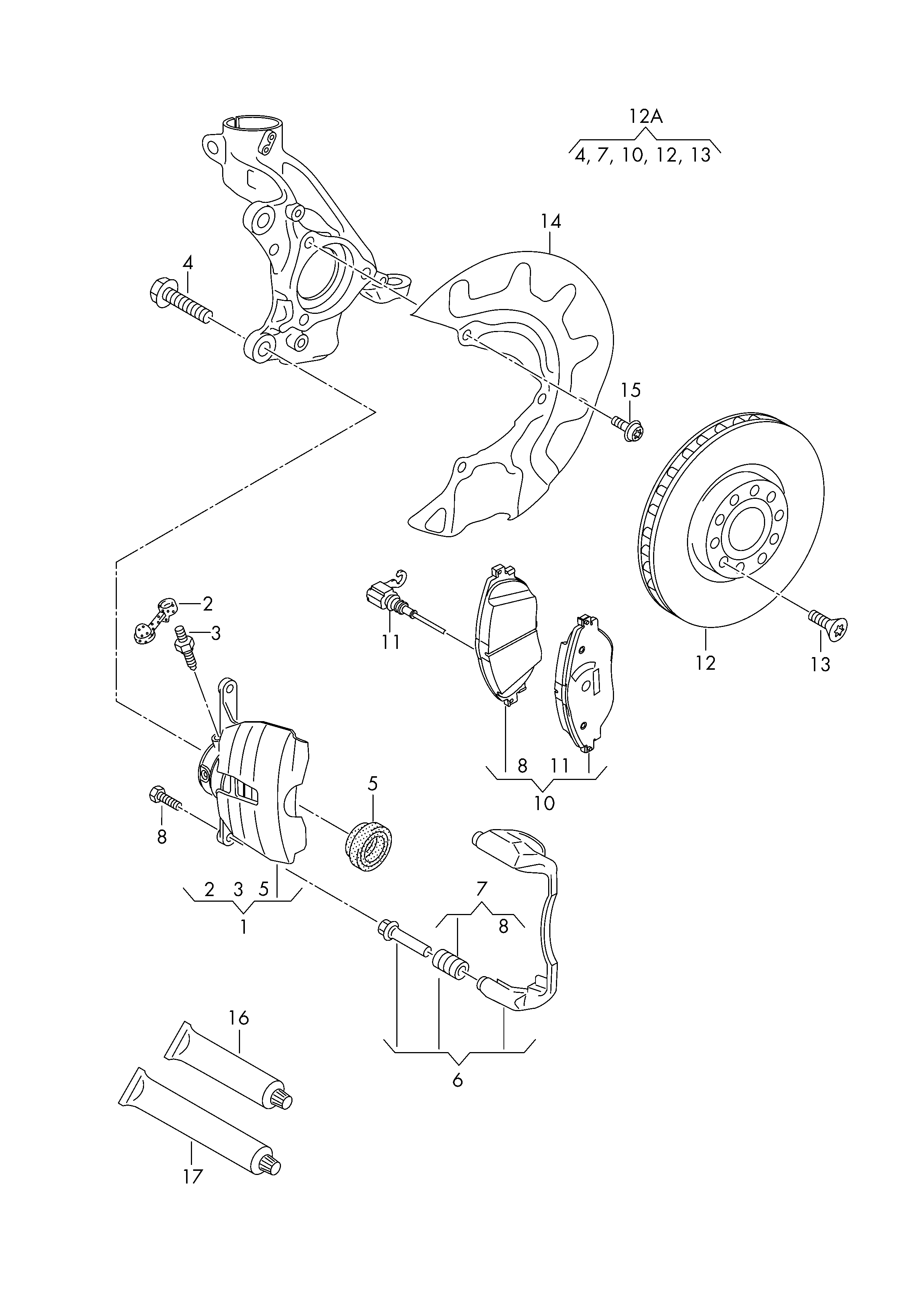 AUDI 8V0698151B - Σετ φρένων, δισκόφρενα www.parts5.com