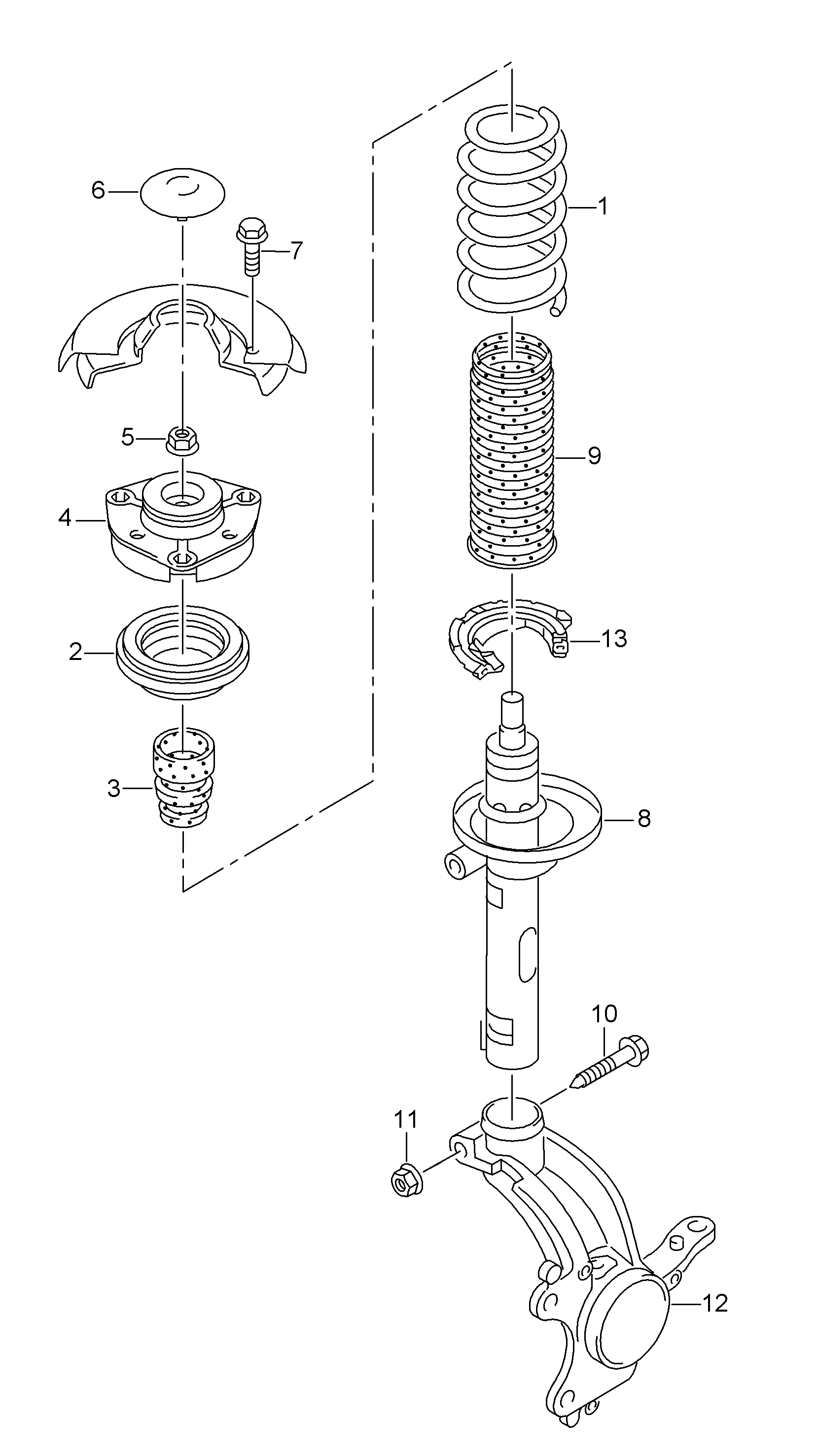 Seat 5Q0 412 249 E - Rolling Bearing, suspension strut support mounting parts5.com