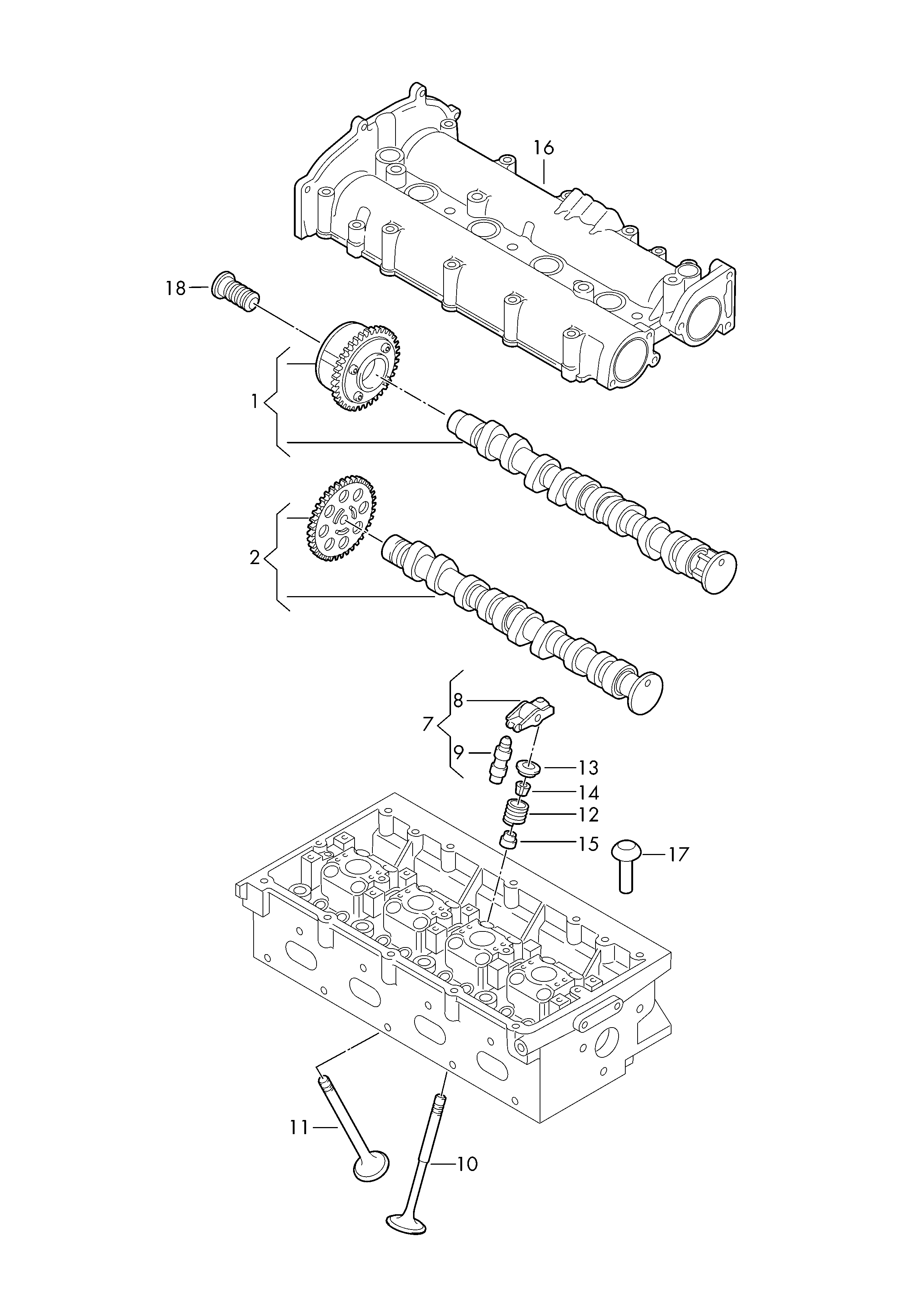 VW 06E 109 417 N - Кобилица (повдигащ лост), газоразпределение www.parts5.com