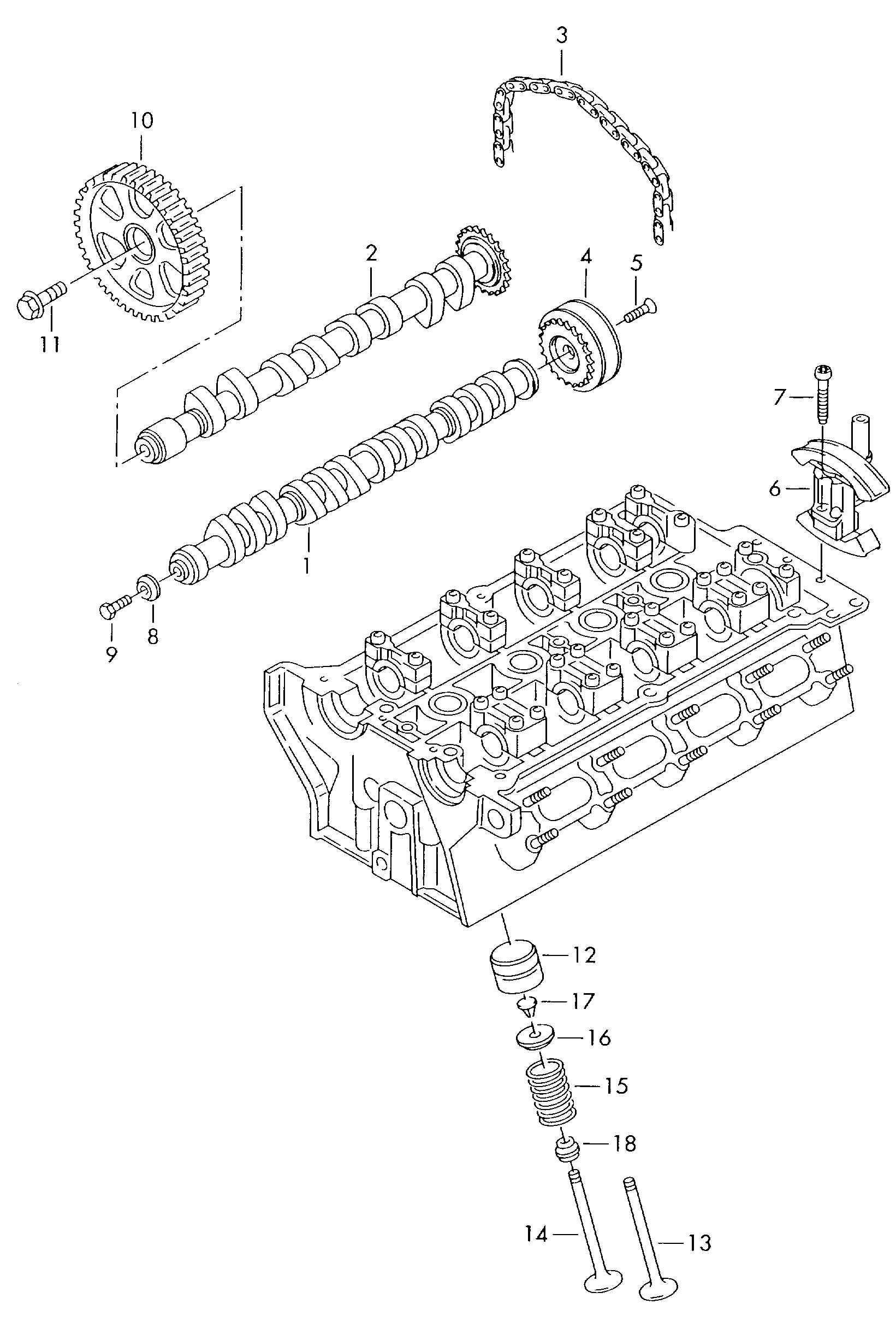 AUDI 058 109 309 F - Podizač ventila www.parts5.com