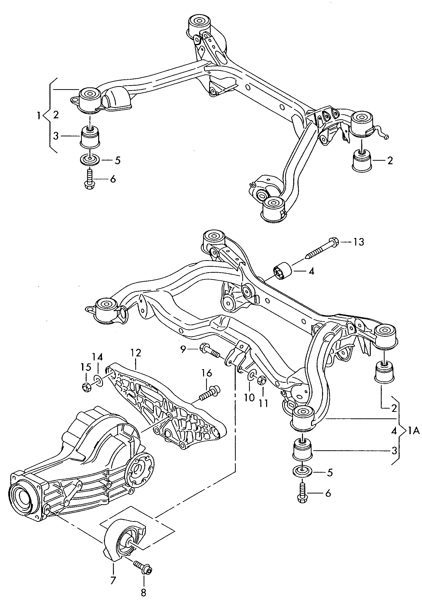 AUDI 8E0 505 145 AP - Lagerung, Achskörper www.parts5.com