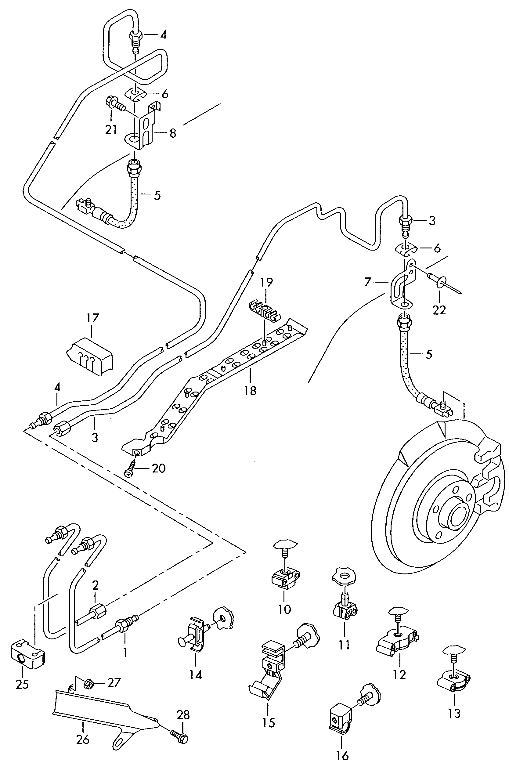 AUDI 8E0 611 775 N - Brake Hose www.parts5.com