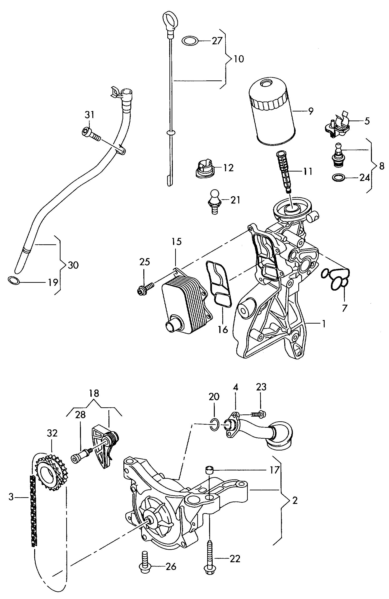 Seat 06H 109 507 M - Обтегач на верига, задвижване на маслената помпа www.parts5.com