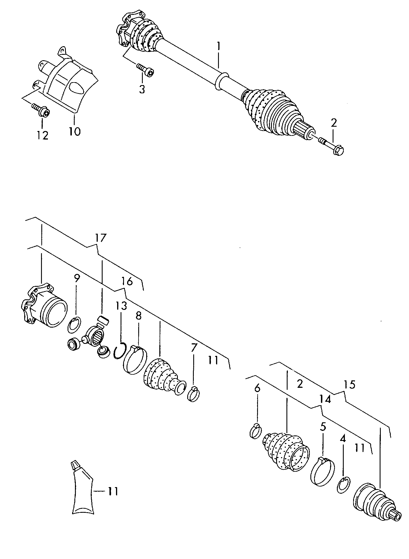 VW 8K0407271Q - Wał napędowy www.parts5.com