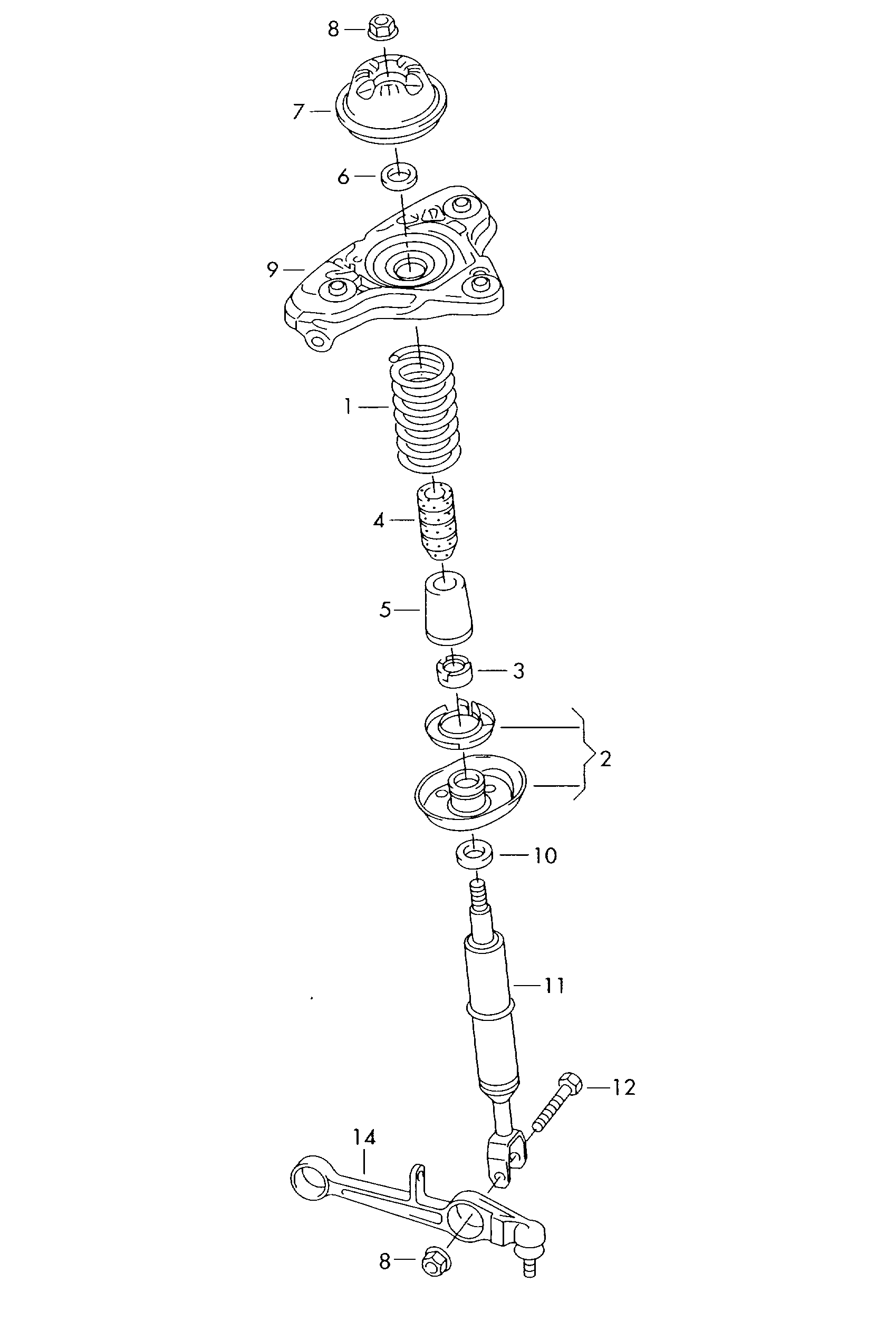 VW 8E0 412 377 - Top Strut Mounting parts5.com