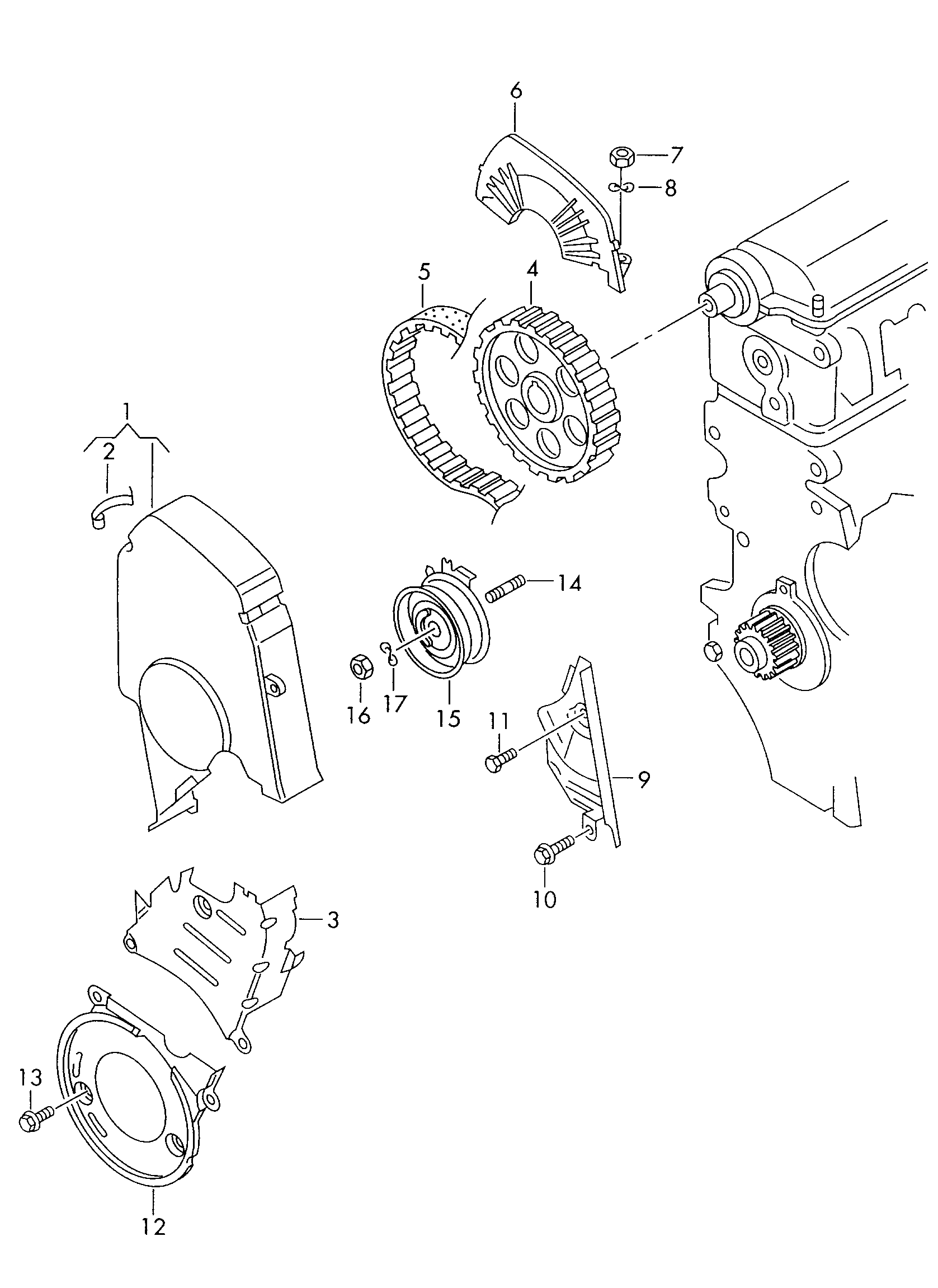 Seat 048 109 173A - Capac, curea dintata www.parts5.com