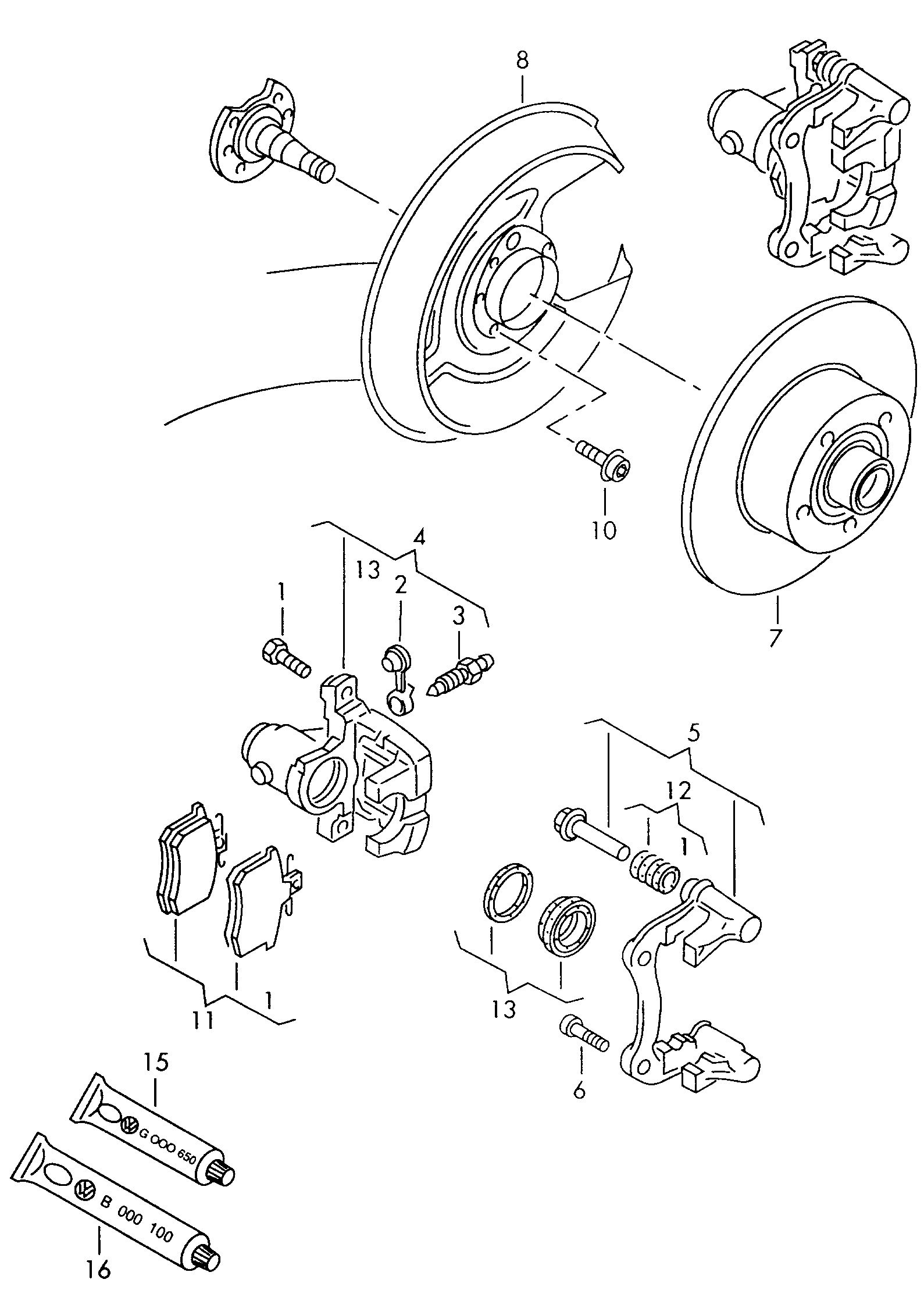 VW 4D0 698 451 F - Fékbetétkészlet, tárcsafék www.parts5.com