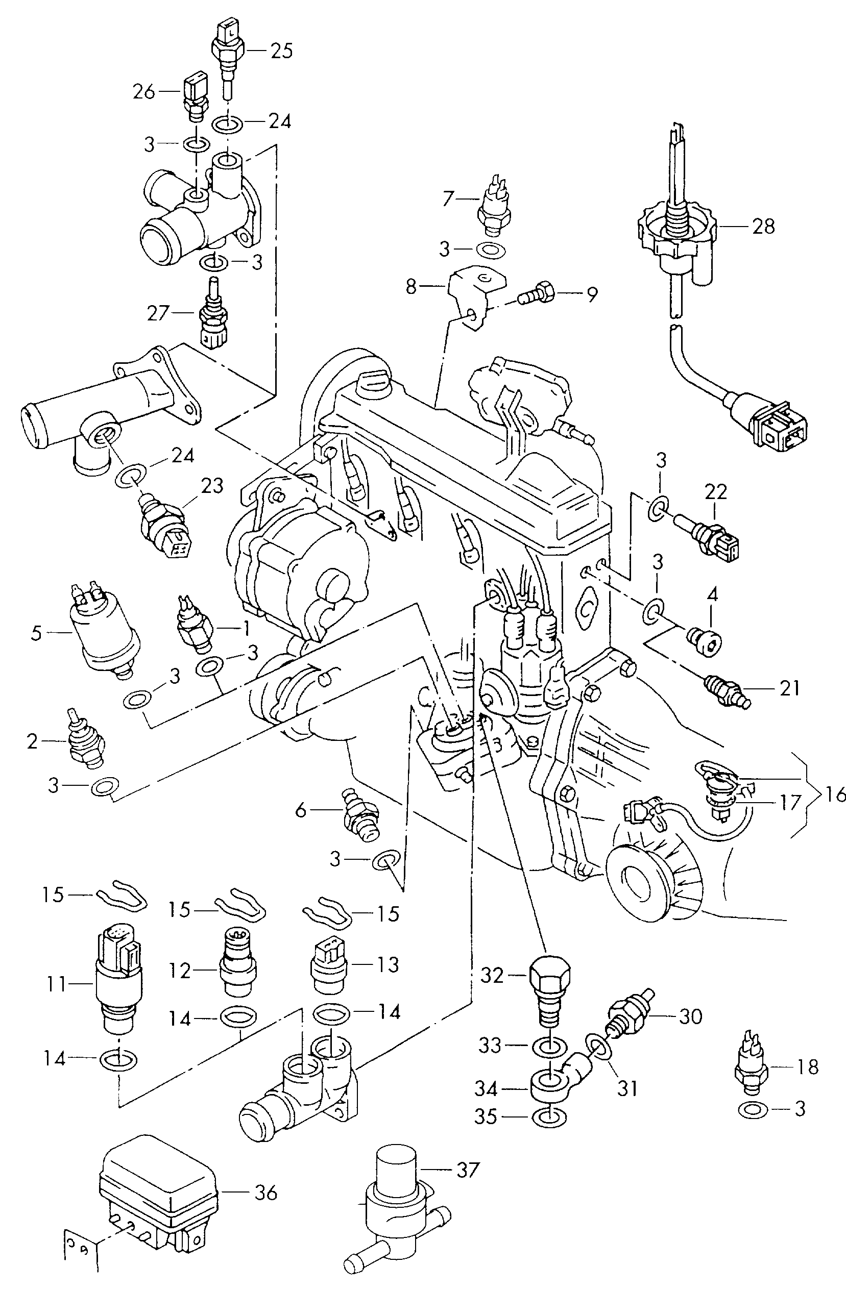 AUDI 058 919 501 A - Senzor, temperatura rashladne tečnosti www.parts5.com