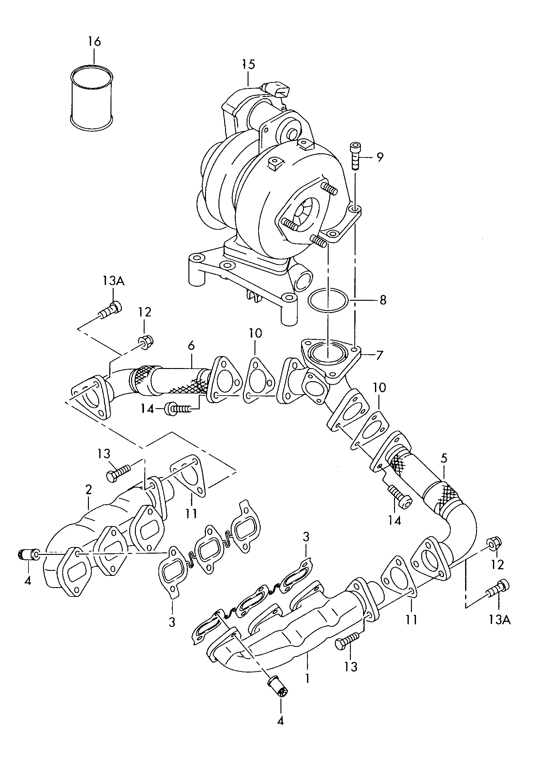 AUDI 059 253 039 D - Tiivistesarja, pakosarja www.parts5.com