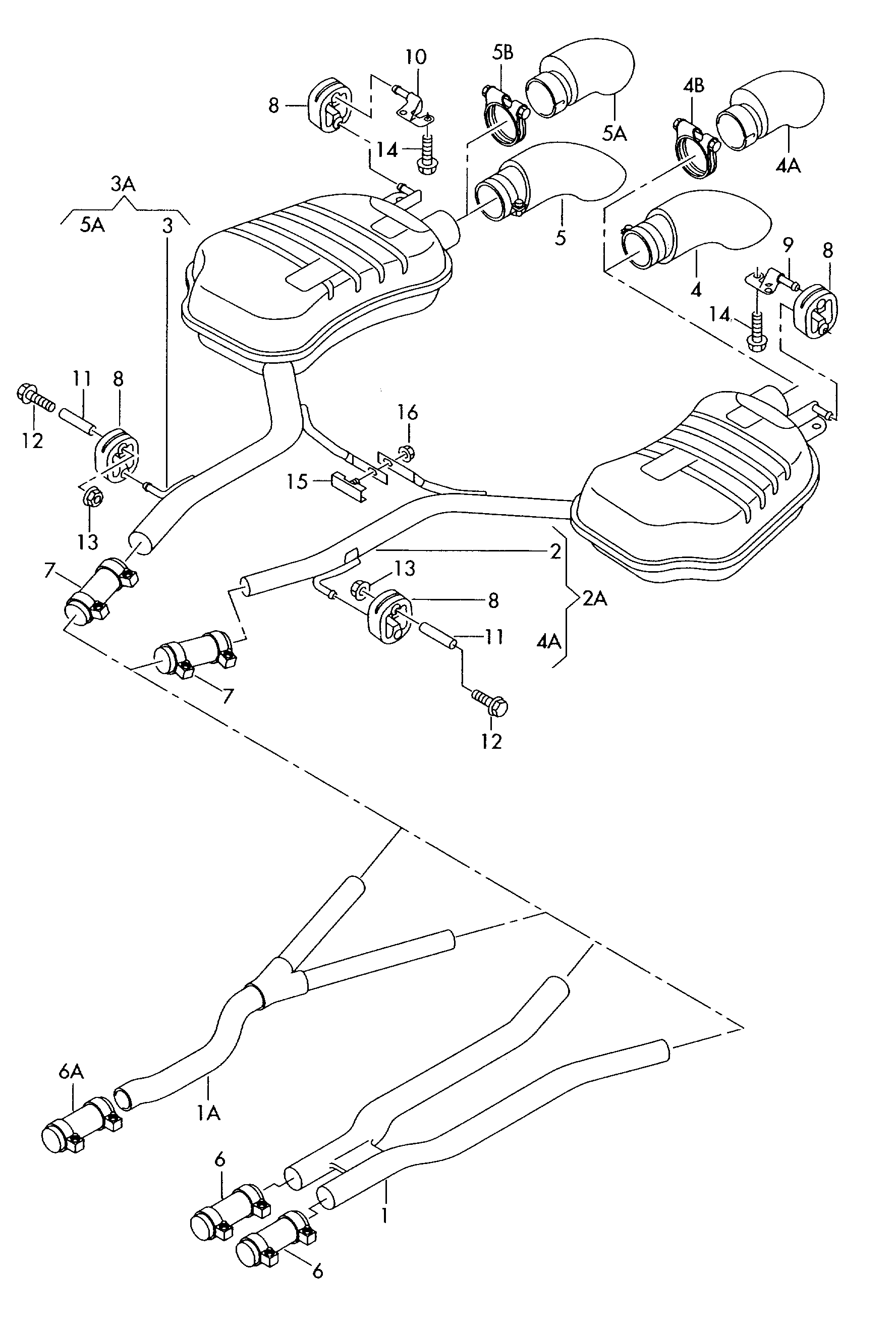 VW 4E0253147K - Držač, izduvni lonac www.parts5.com