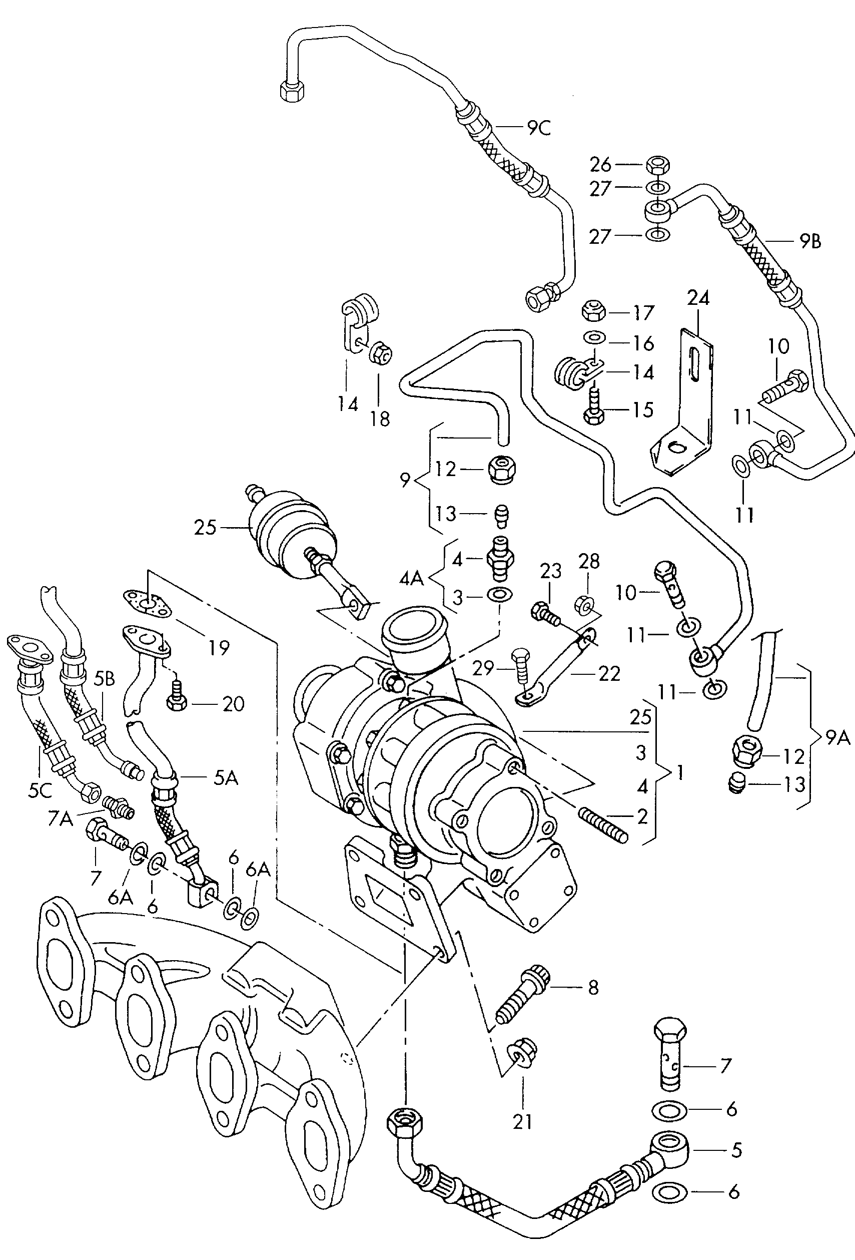 AUDI 045 145 701 J - Картридж, группа корпуса компрессора www.parts5.com