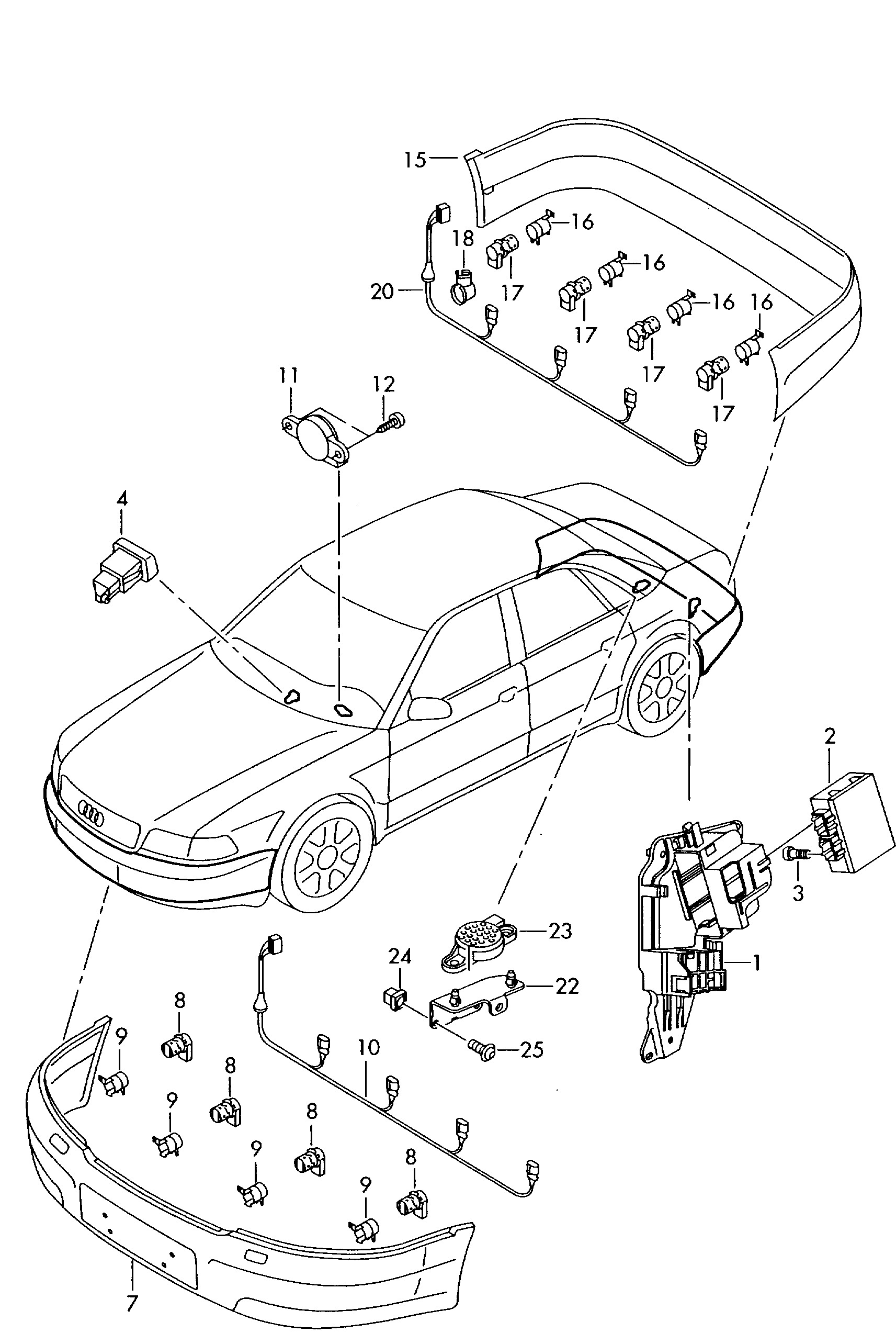 VAG 4B0 919 275C - Sensor, parking assist www.parts5.com