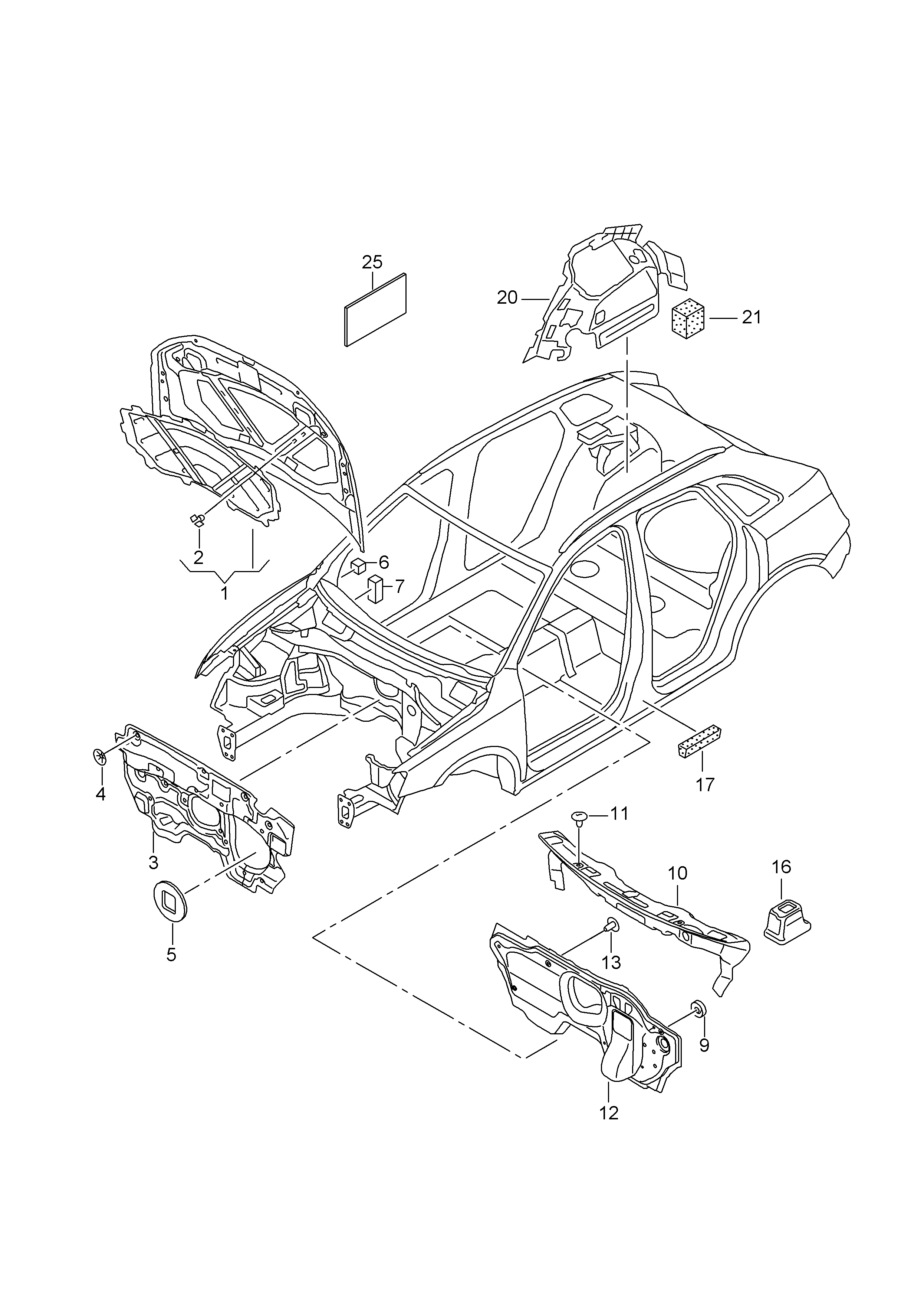 AUDI 8U0 863 825 A - Звукоизолация на двигателното пространство www.parts5.com