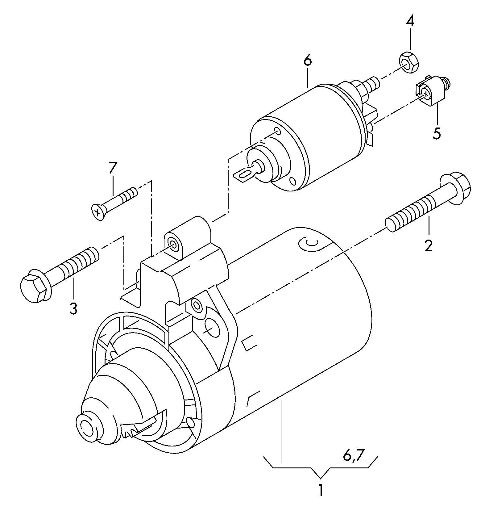 VAG 02E911023M - Μίζα www.parts5.com