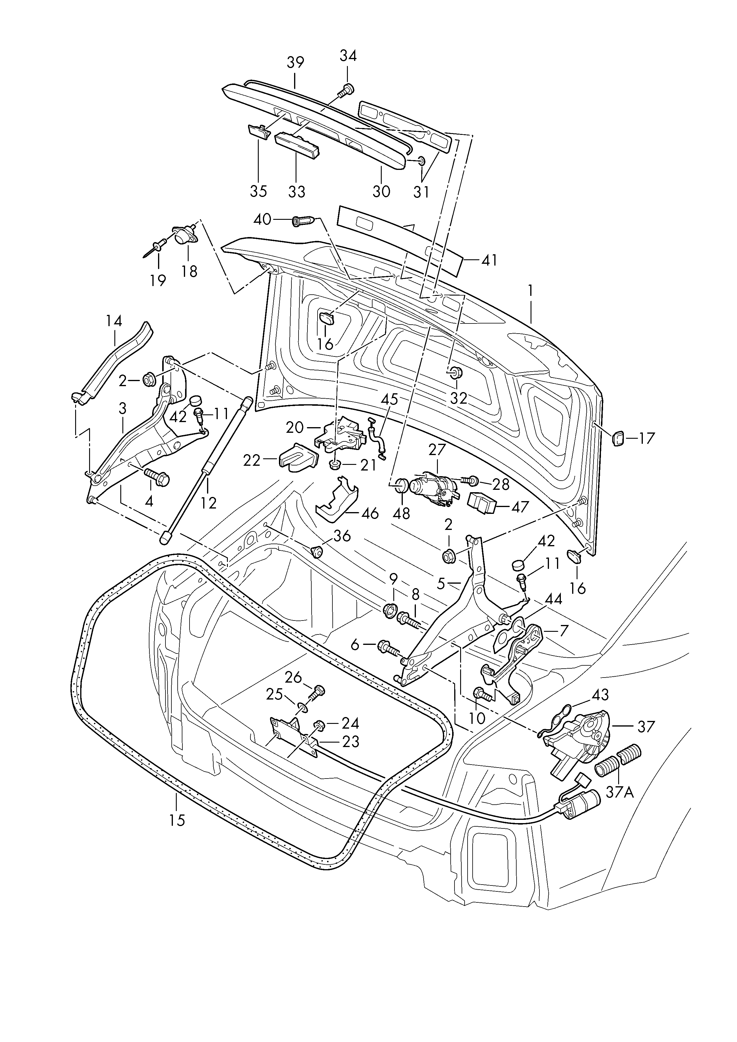 VW 8E0 827 566 - Switch, rear hatch release www.parts5.com