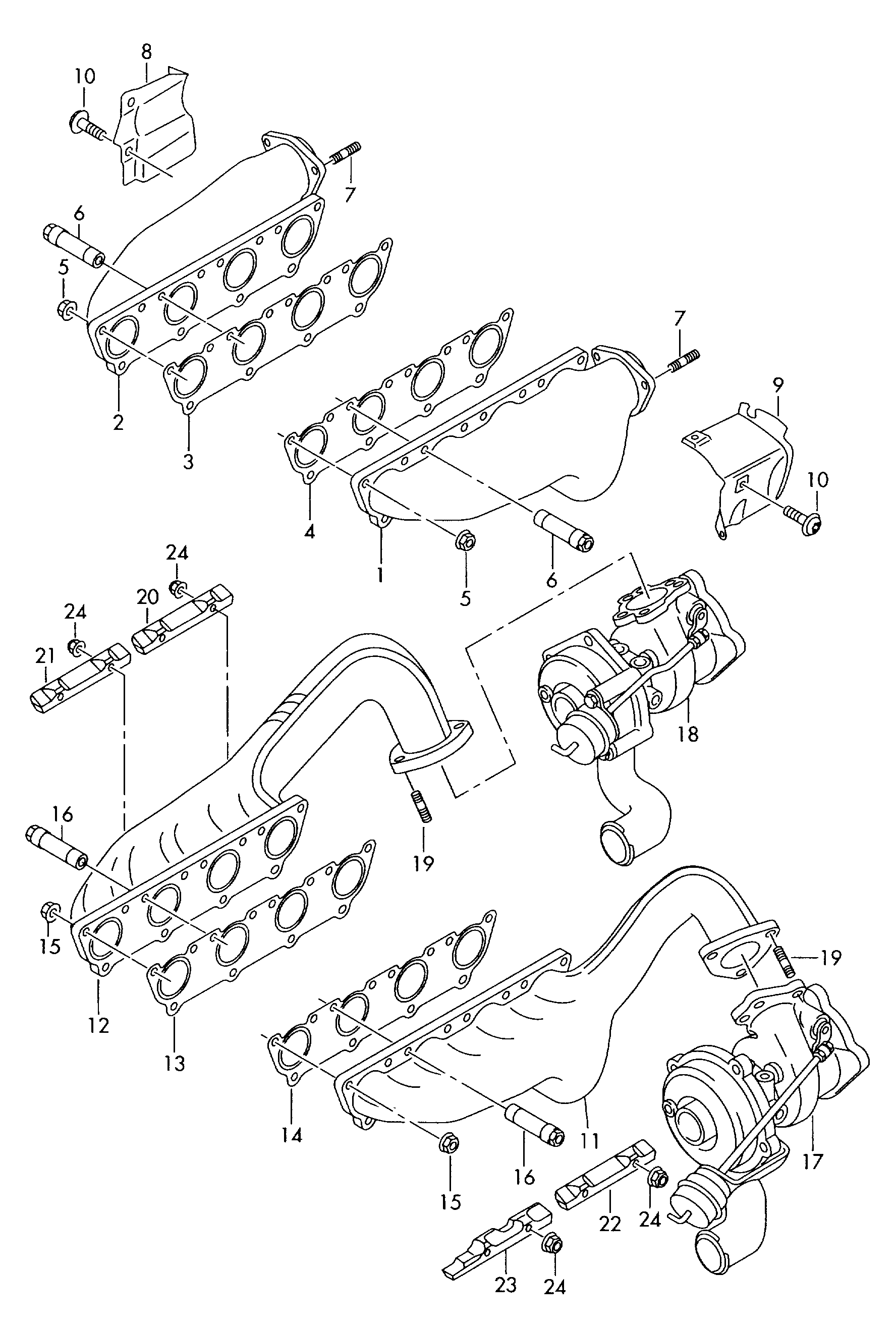 Seat 077 253 039 C - Brtva, ispušna koljenasta cijev www.parts5.com