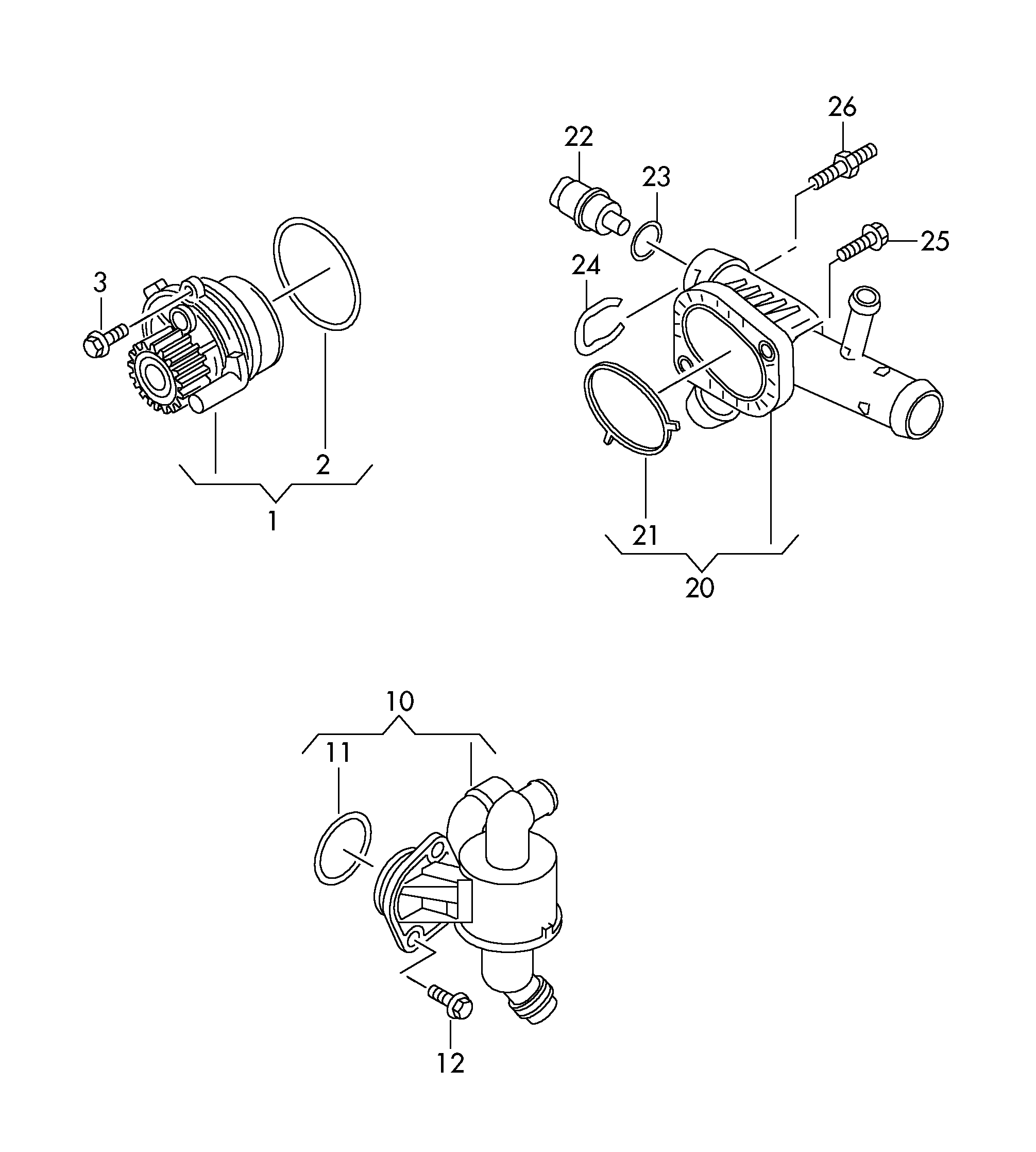 AUDI 03L 121 111 AD - Termostat, środek chłodzący www.parts5.com