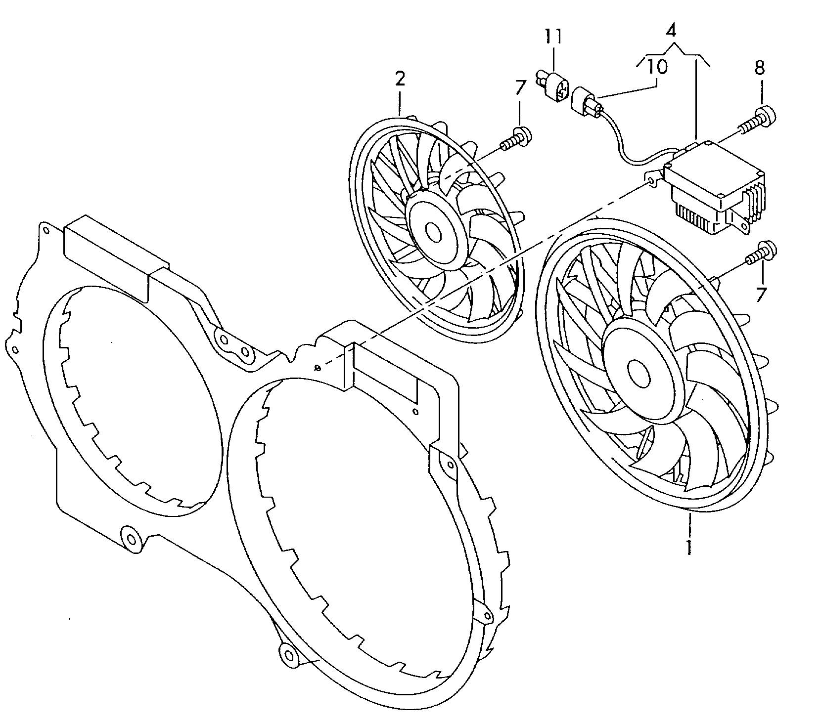 Porsche 8K0959455K - Ventilator, radiator www.parts5.com