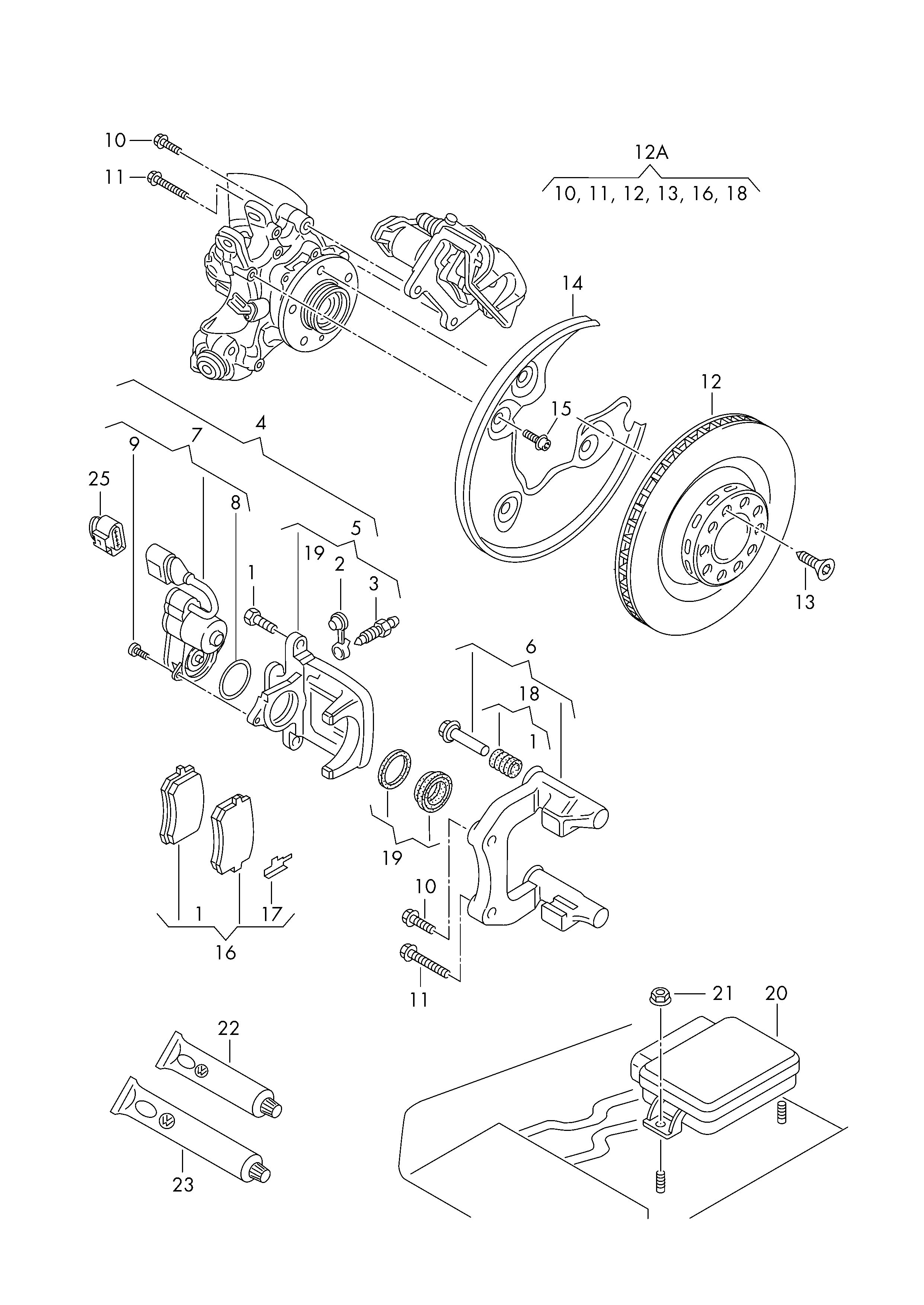 VAG 8K0 615 403 E - Étrier de frein www.parts5.com