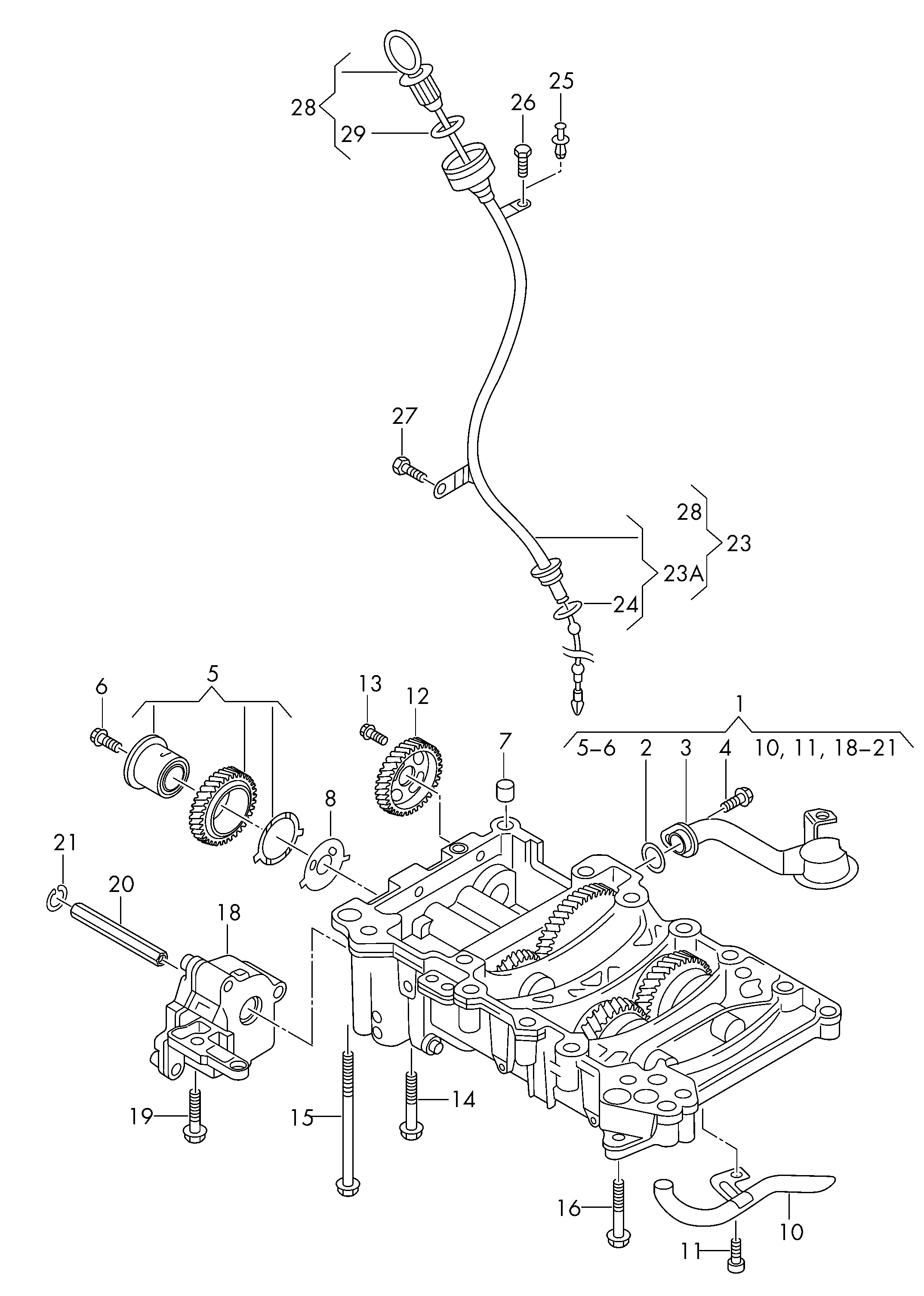 VAG WHT001969 - Φλάντζα, αντλία λαδιού www.parts5.com