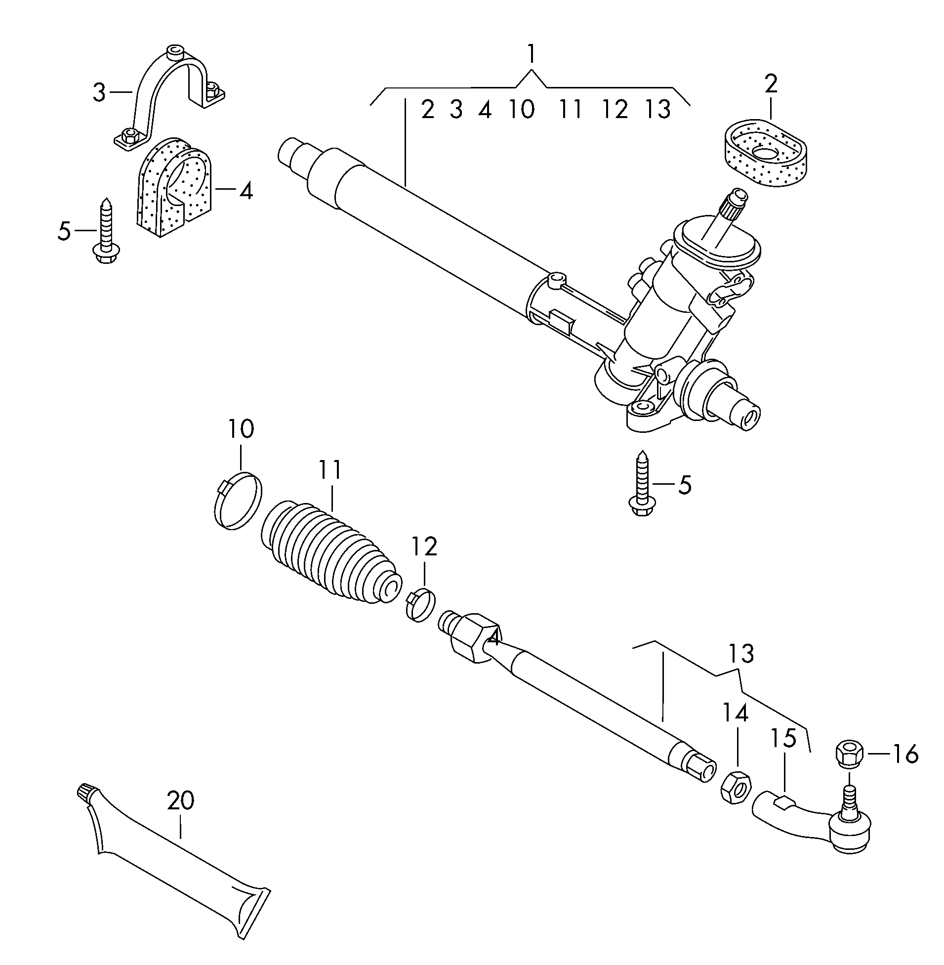 AUDI 6R0423803D - Inner Tie Rod, Axle Joint parts5.com