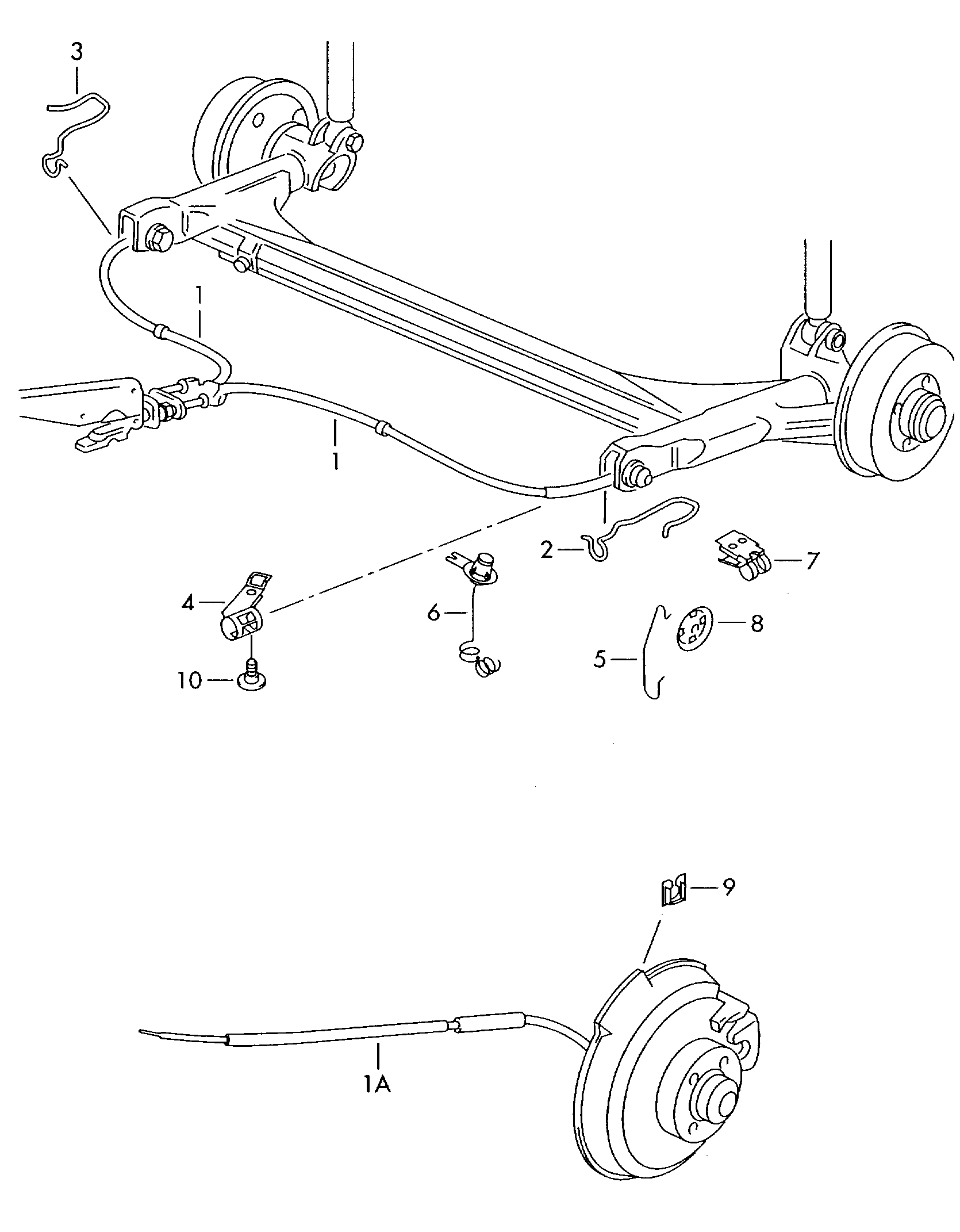 Seat 6R0 609 721 C - Cable, parking brake parts5.com