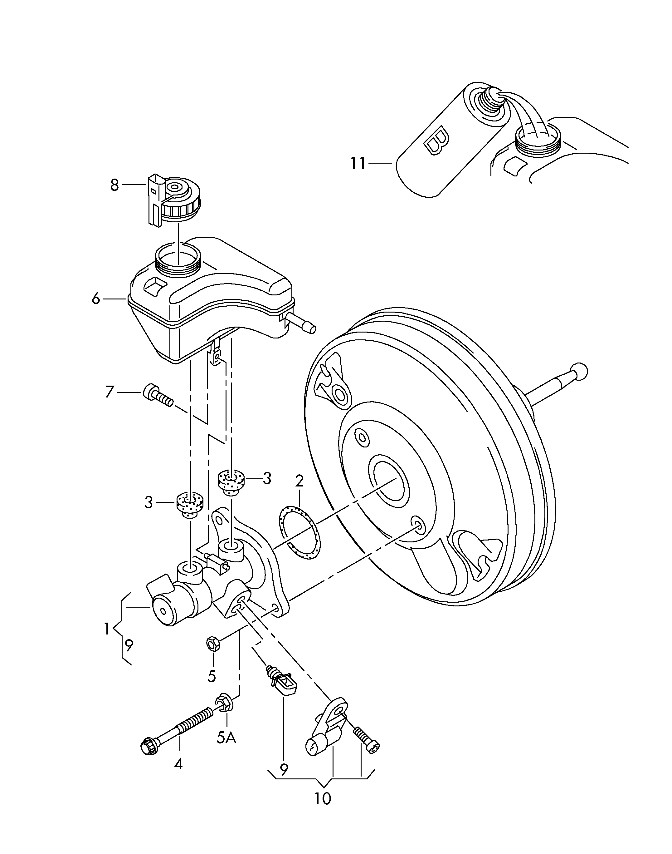 Skoda 6R1 611 019A - Brake Master Cylinder www.parts5.com