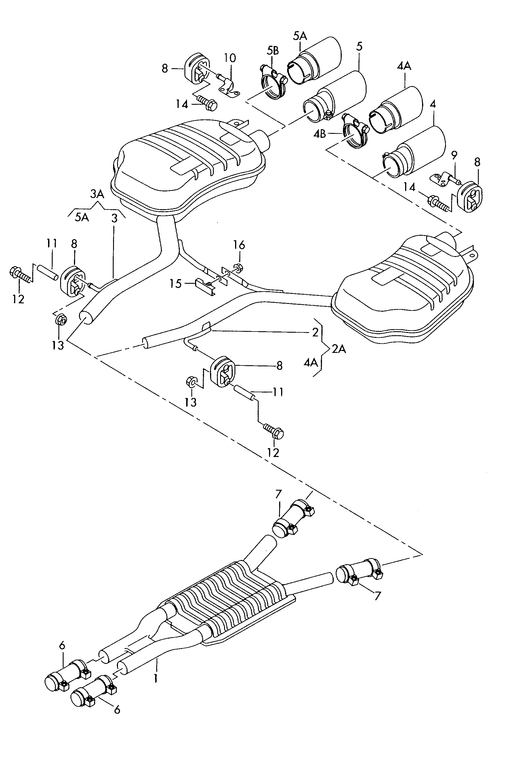 Seat 4F0253147A - Držač, izduvni lonac www.parts5.com