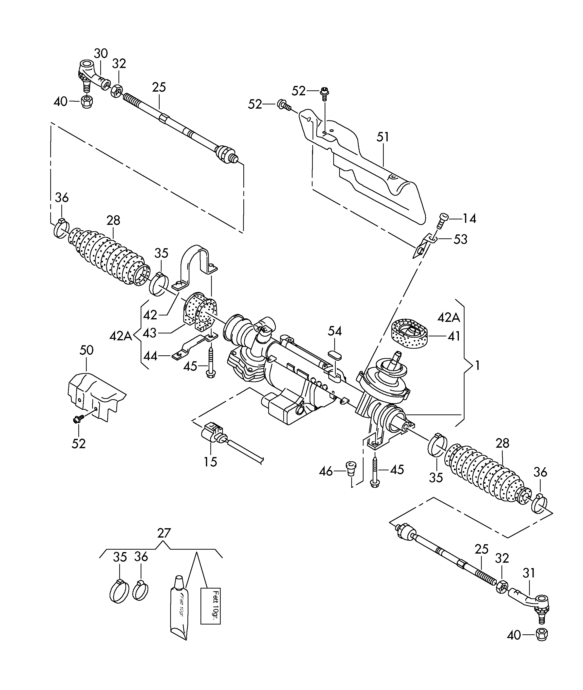 AUDI 1K1 423 055 KX - Steering Gear parts5.com