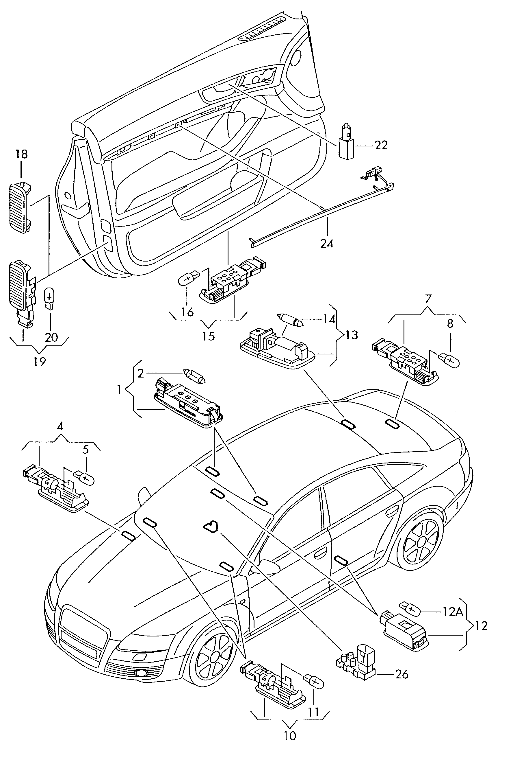 VAG 8D0947415 - Lámpara www.parts5.com