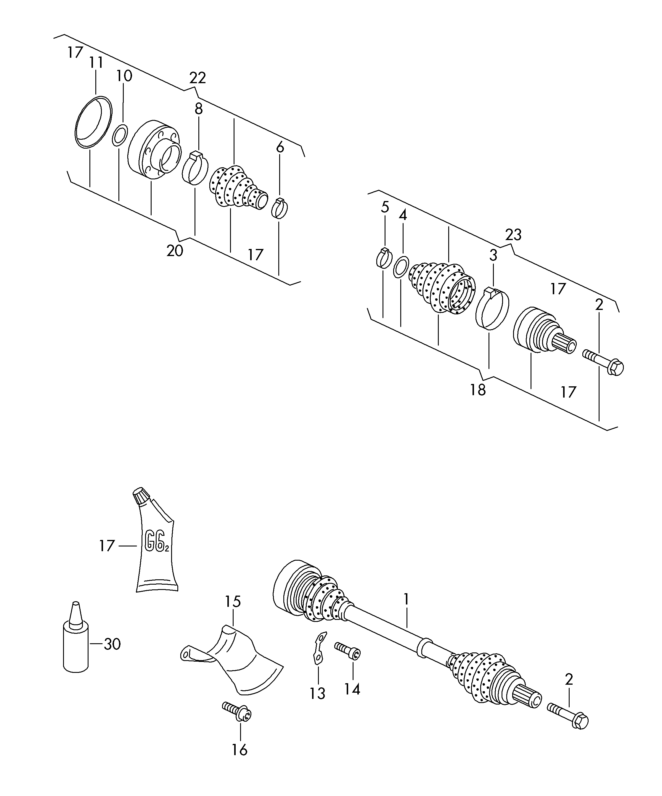 VW 8K0 598 201 C - Φούσκα, άξονας μετάδ. κίνησης www.parts5.com