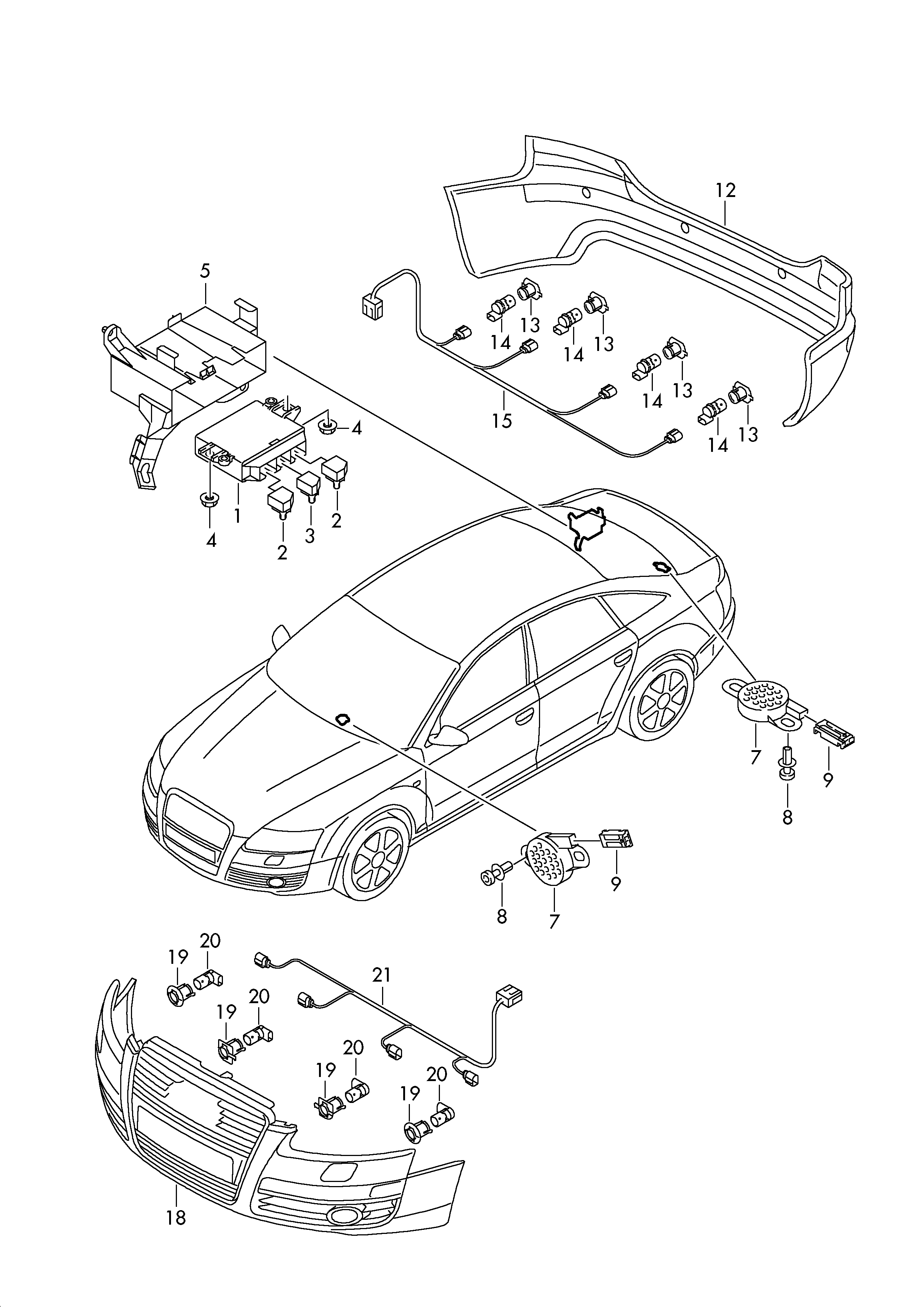 AUDI 3C0919275P - Capteur, parctronic www.parts5.com