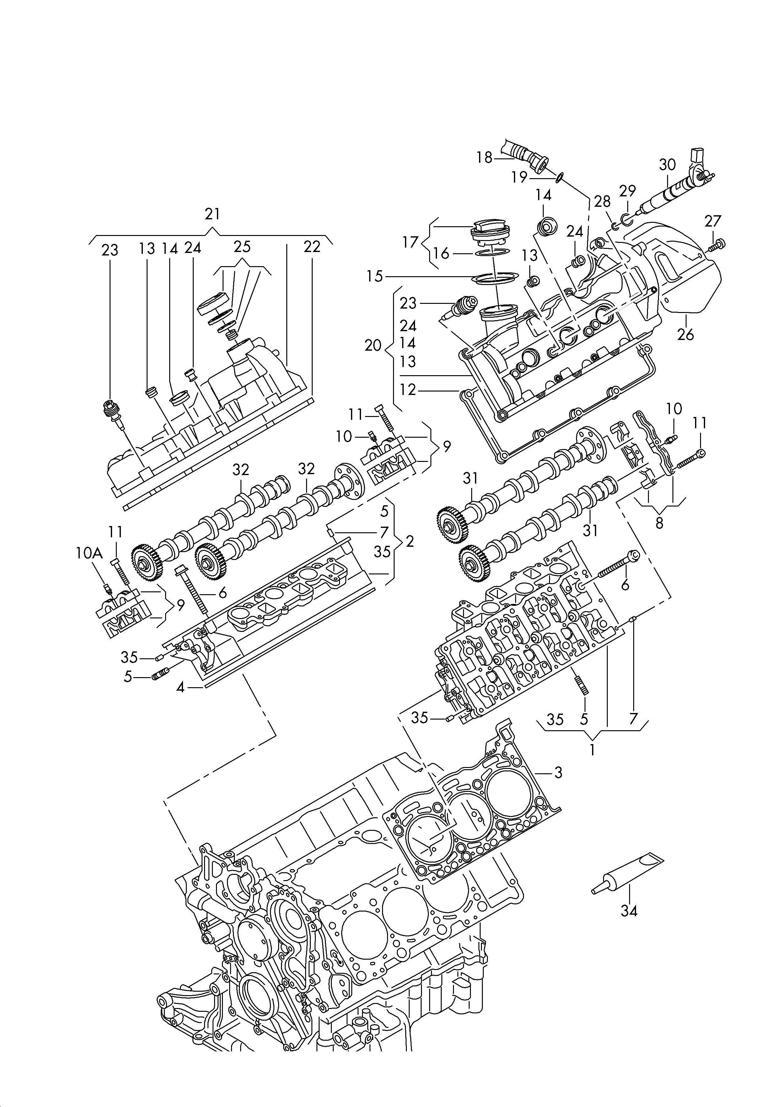 AUDI 059 103 383 JP - Garnitura, chiulasa www.parts5.com