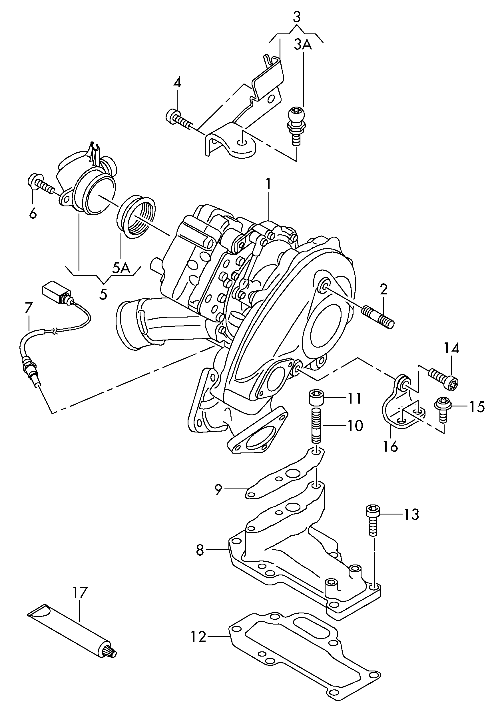 VW 059 906 088 BJ - Senzor, temperatura ispušnih plinova www.parts5.com