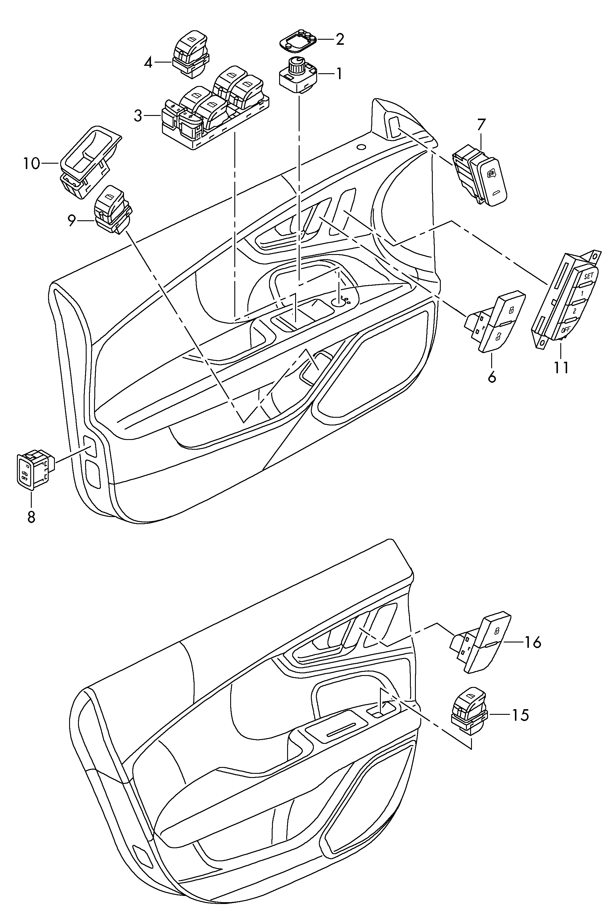 AUDI 4H0 959 855A - Interruptor, elevalunas www.parts5.com