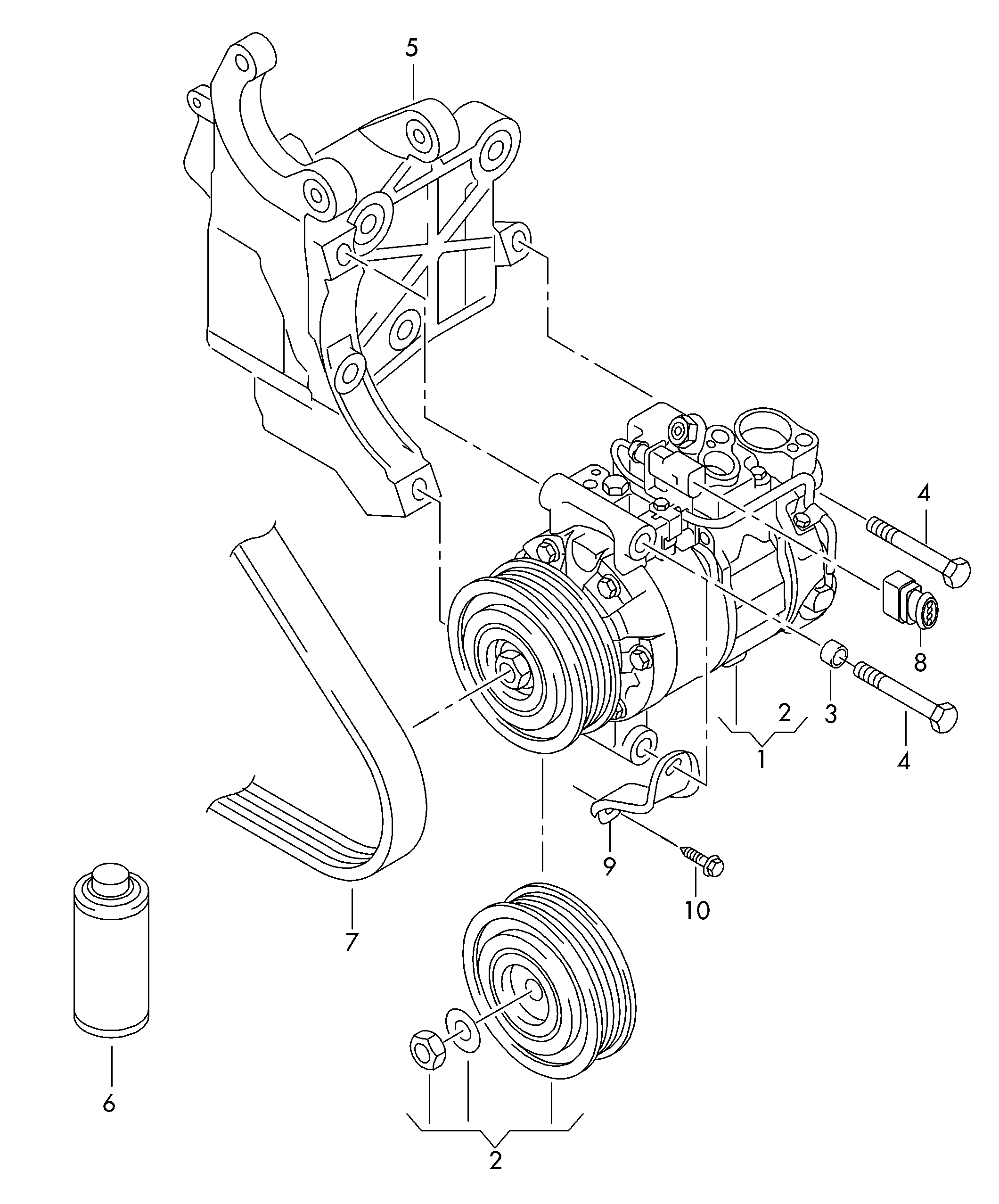 VAG 4G0260805B - Compressor, air conditioning parts5.com