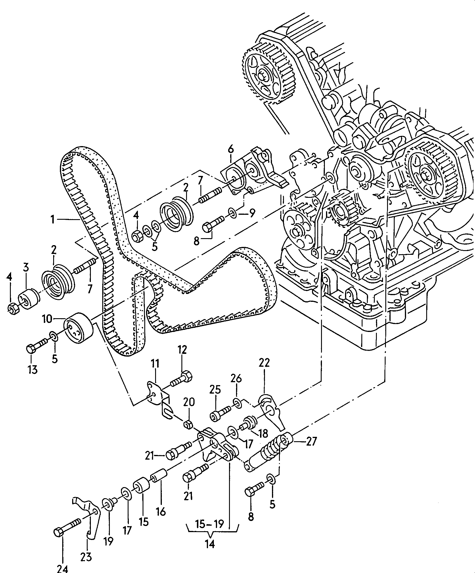 VW 077 109 244 A - Szíjtárcsa / vezetőgörgő, fogasszíj www.parts5.com