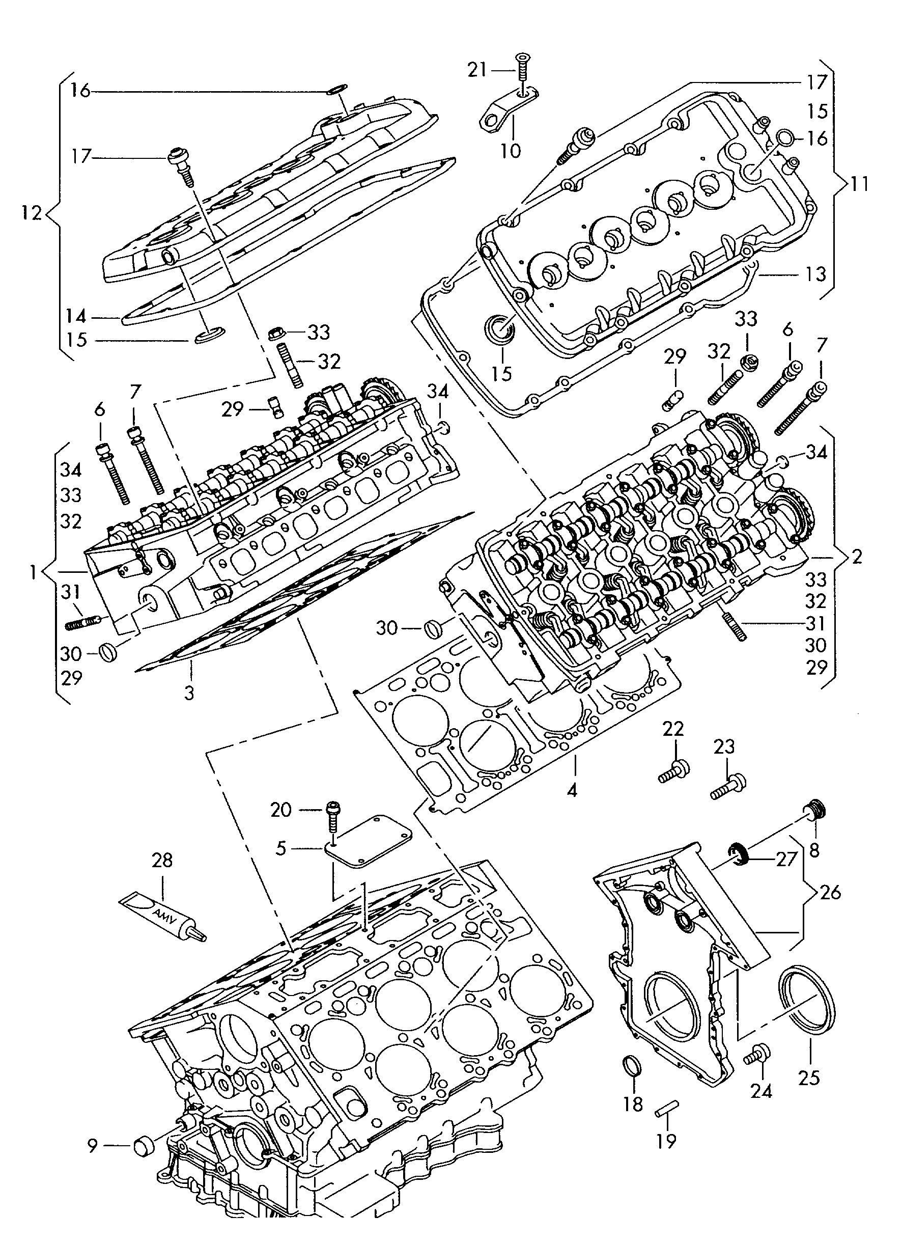 VAG 021 103 051 - Уплотняющее кольцо, коленчатый вал www.parts5.com