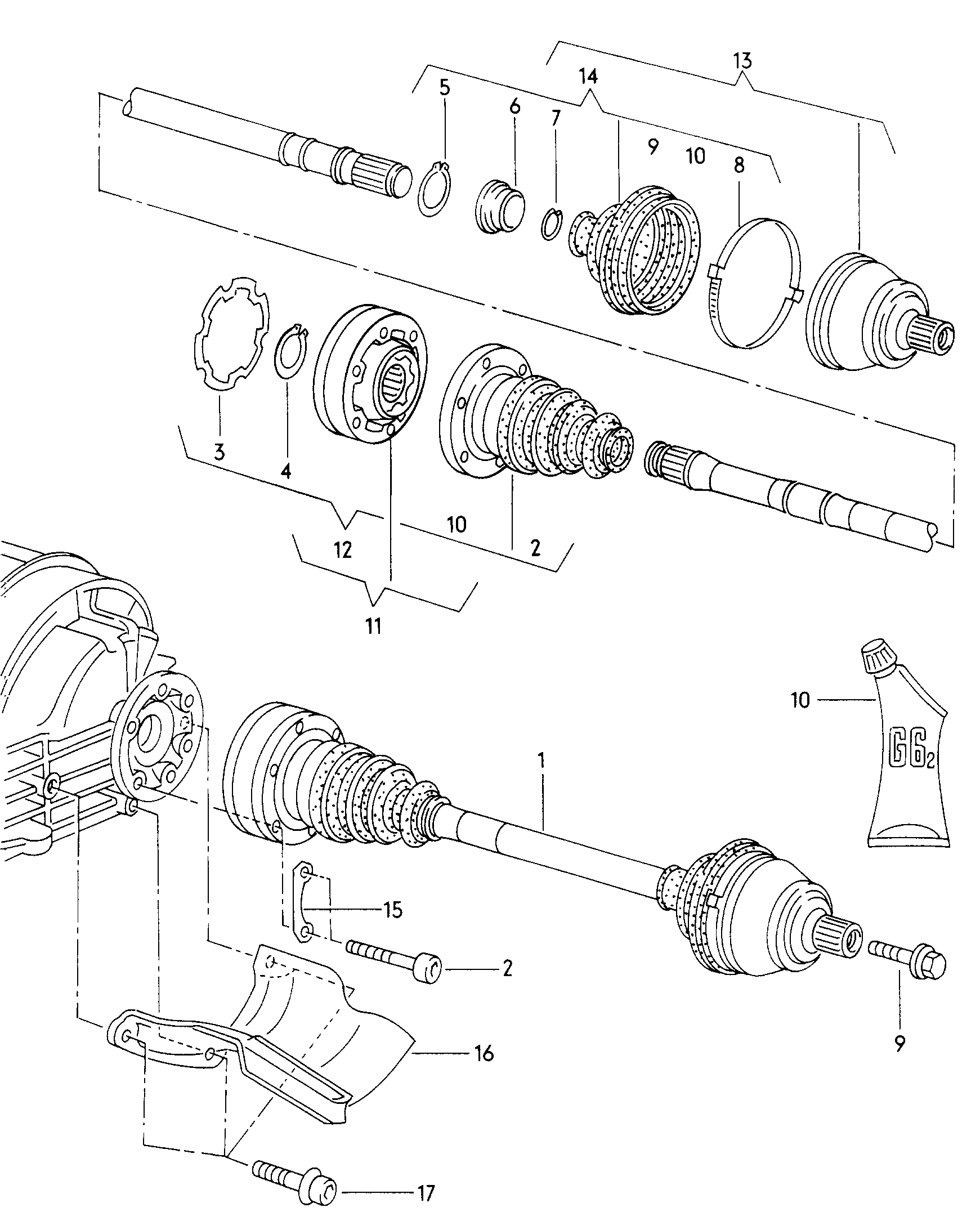 AUDI 4D0 598 099 A - Sada kĺbov hnacieho hriadeľa www.parts5.com