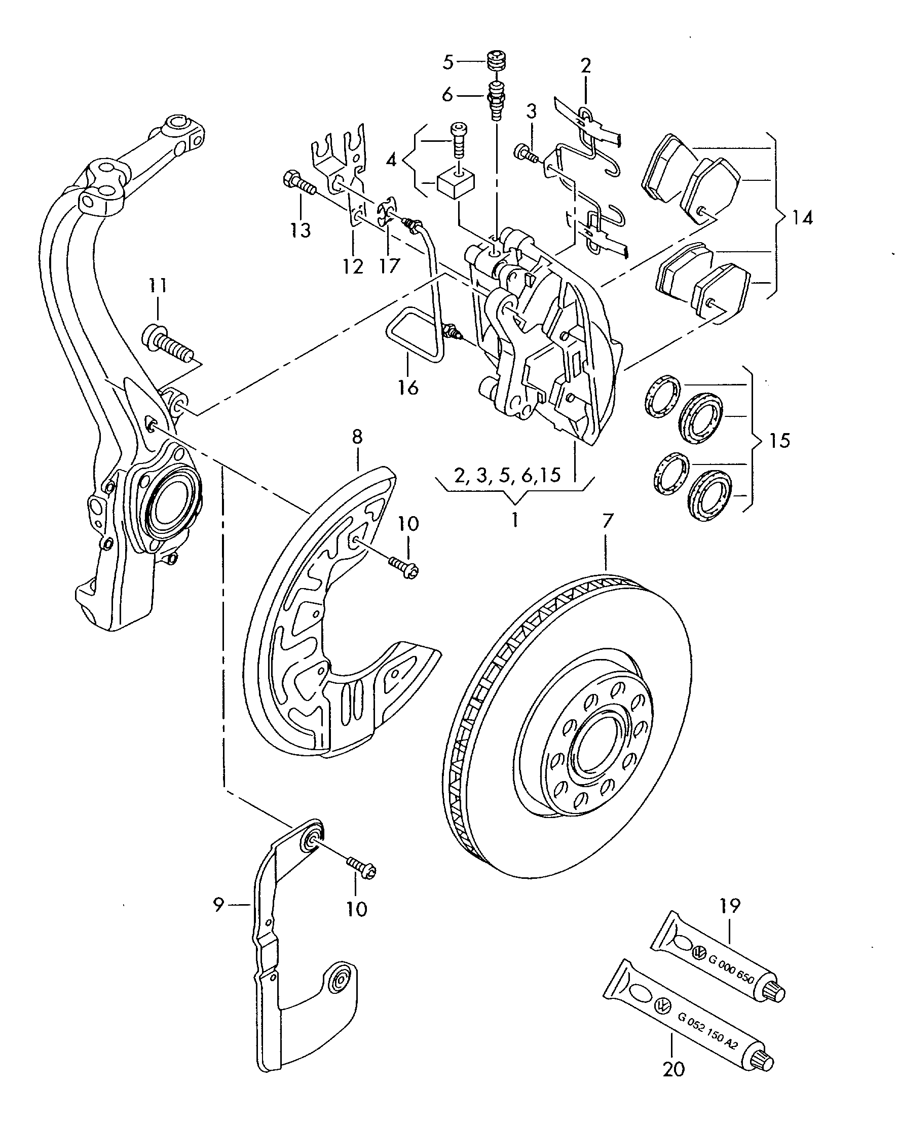 VW 4D0 698 151 P - Set placute frana,frana disc www.parts5.com