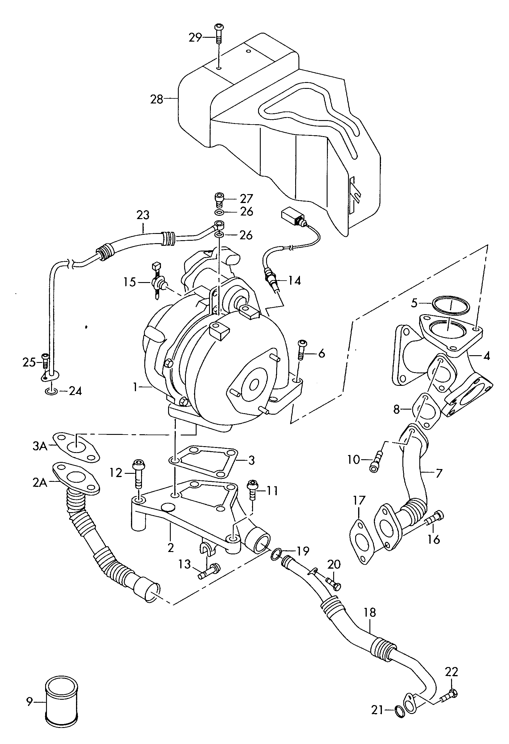 VAG 059145757 - Gasket, charger www.parts5.com